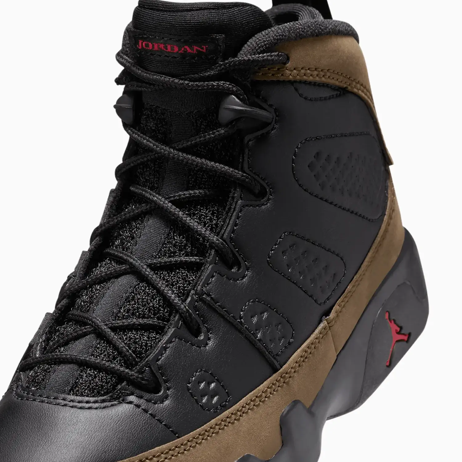 Kid's Air Jordan 9 Retro "Olive" Pre School - Image 7
