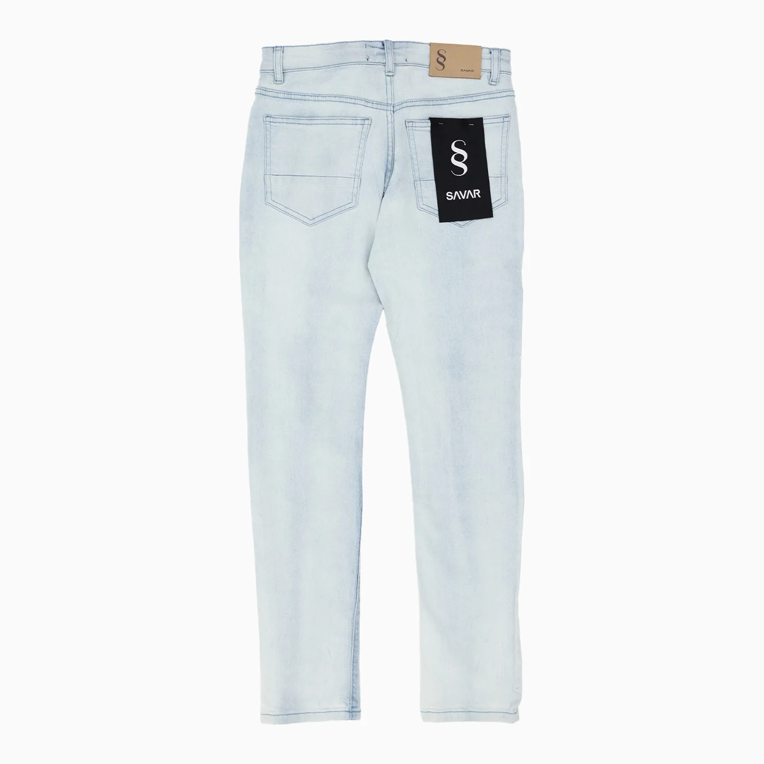 Kid's Savar Ice Blue Slim Denim Ripped Jeans Pant - Image 2