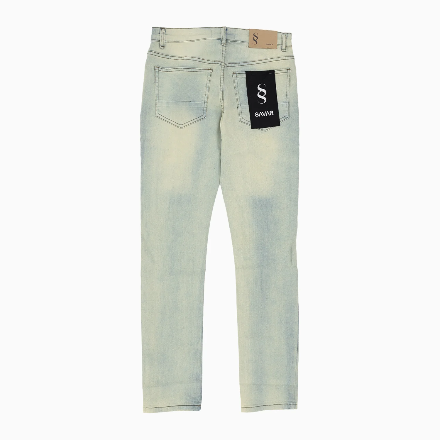Kid's Savar Ice Blue Tinted Slim Denim Jeans Pant - Image 2
