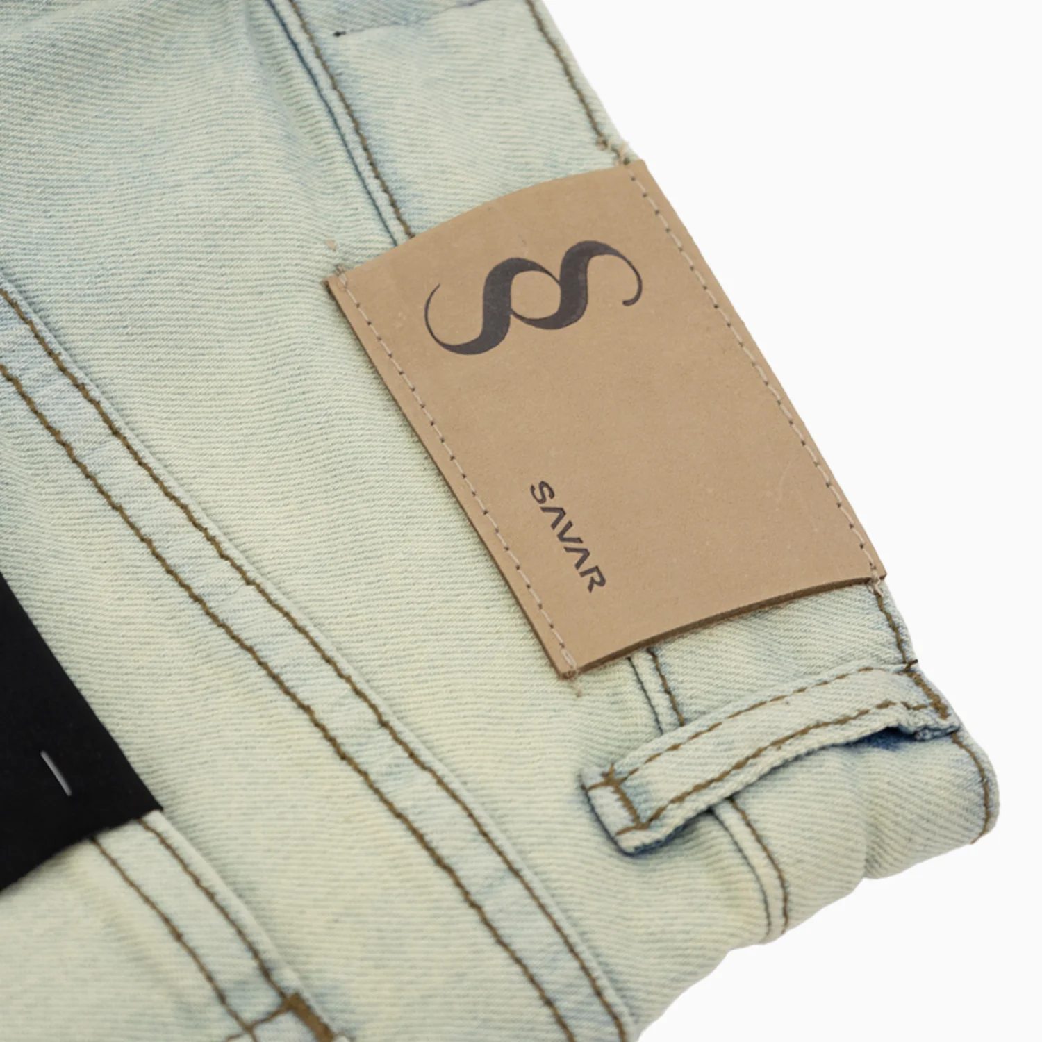 Kid's Savar Ice Blue Tinted Slim Denim Jeans Pant - Image 4