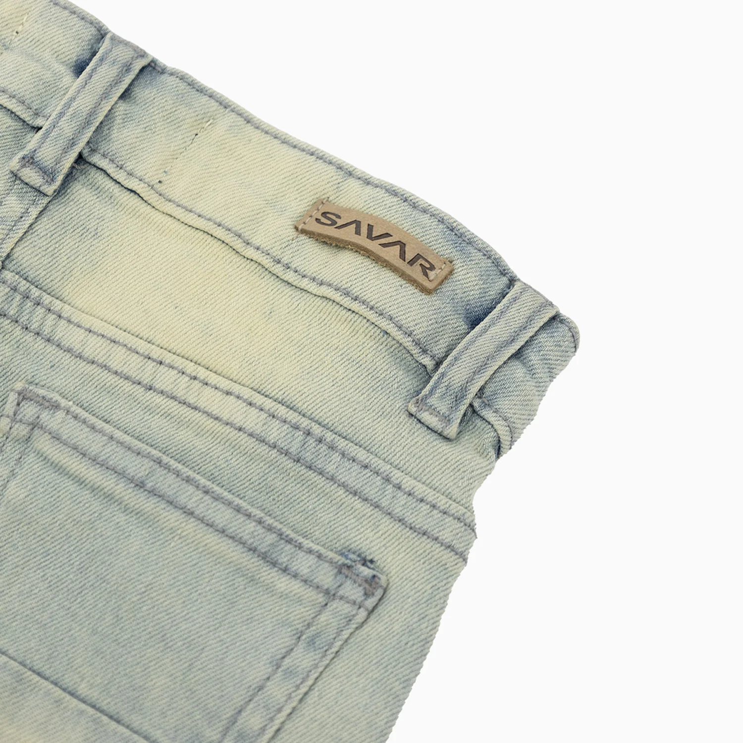 Kid's Savar Ice Blue Tinted Slim Denim Jeans Pant - Image 7