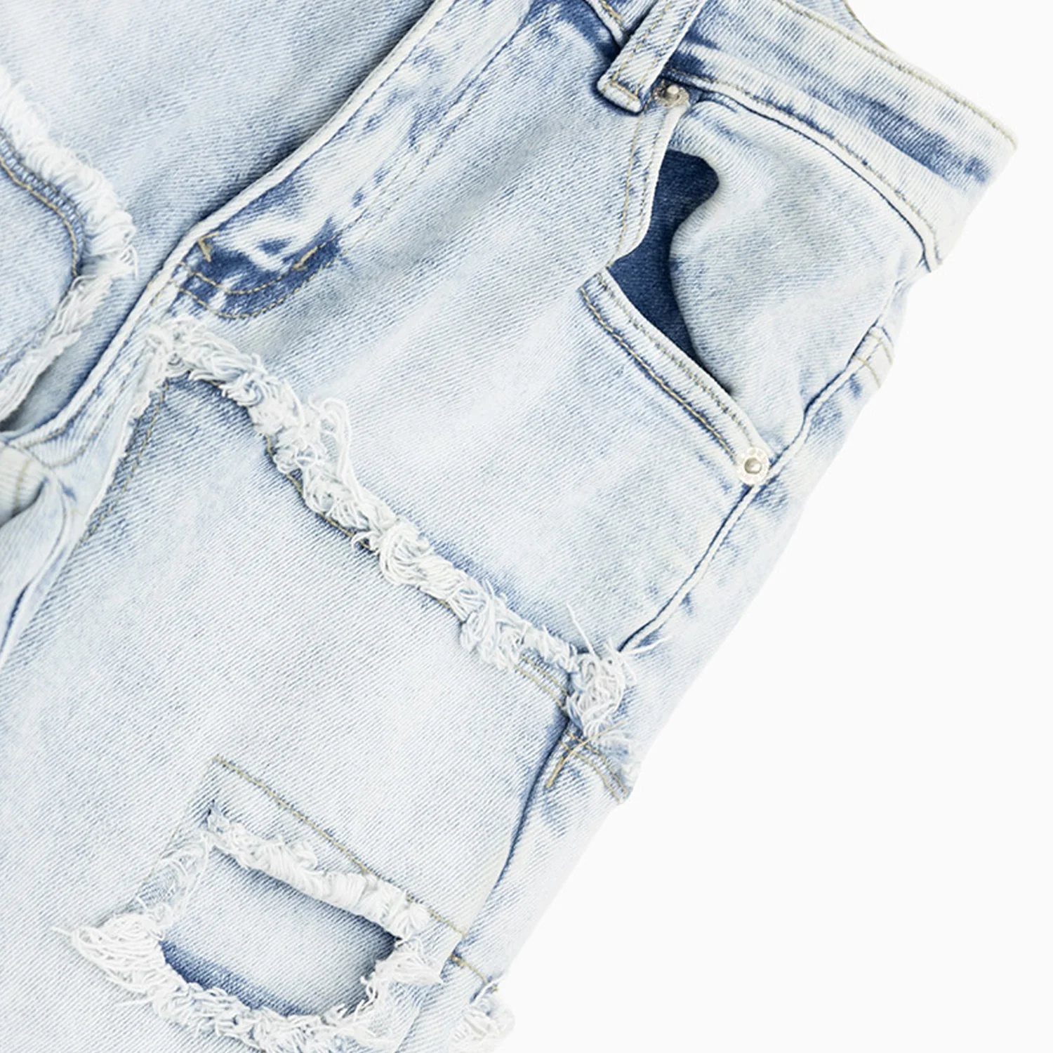 Men's Premium Stacked Rips Slim Denim Pant - Image 4