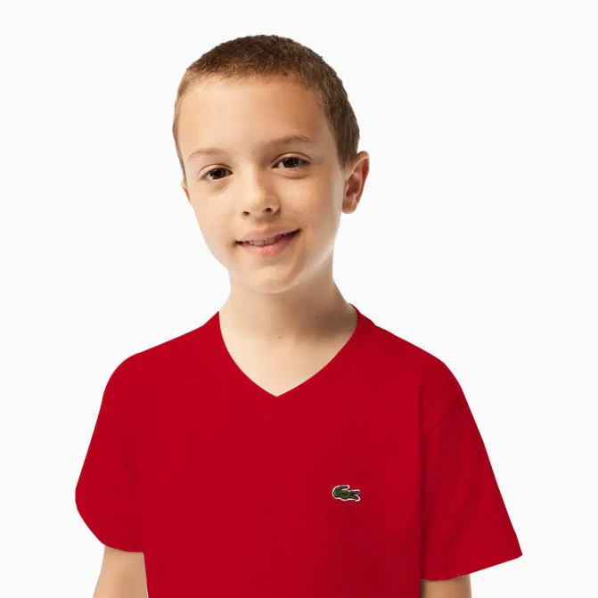 Kid's Cotton V Neck T-Shirt - Image 4