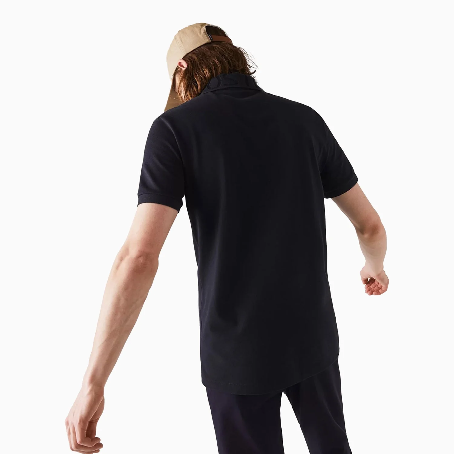 Men's Jacquard Signature Collar Stretch Polo Shirt - Image 4