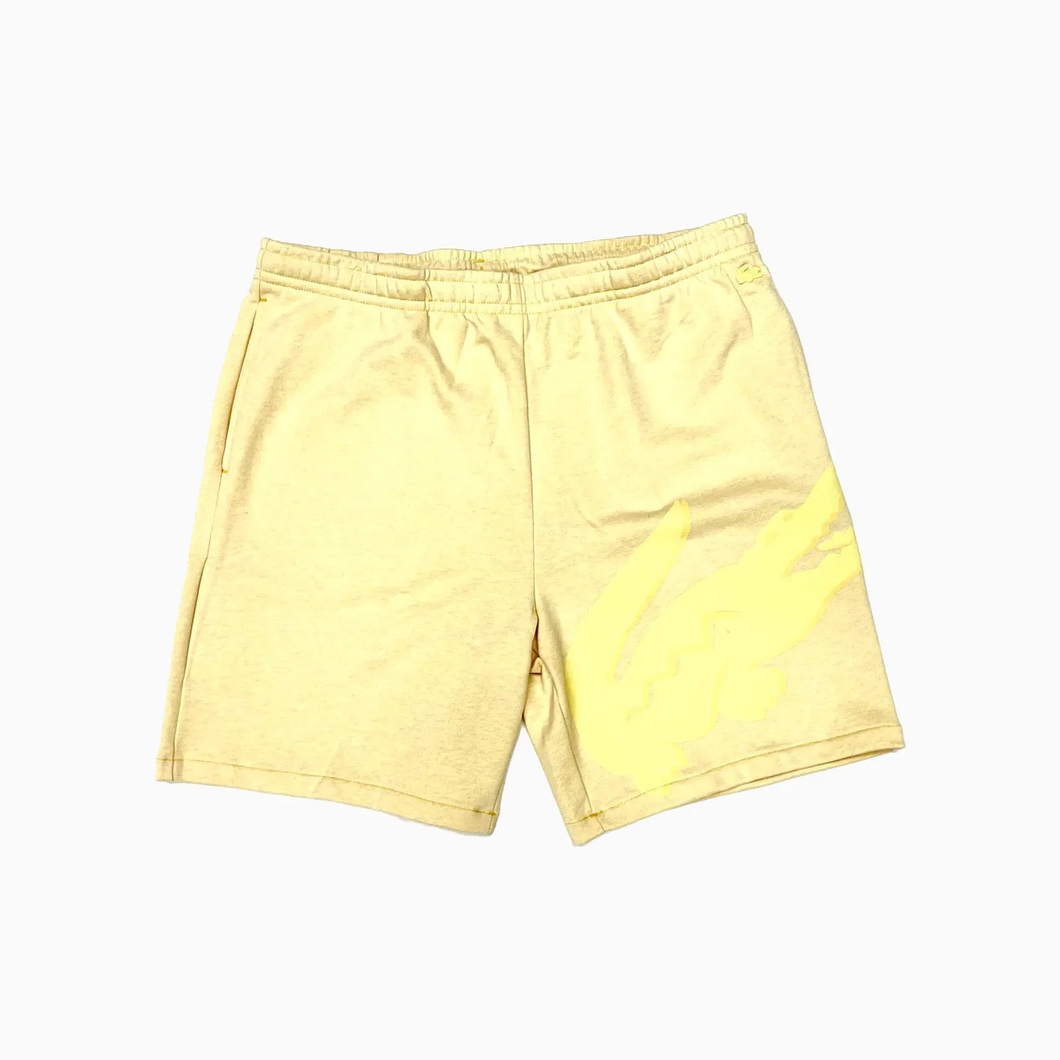 Men's Oversized Crocodile Print Organic Cotton Fleece Shorts
