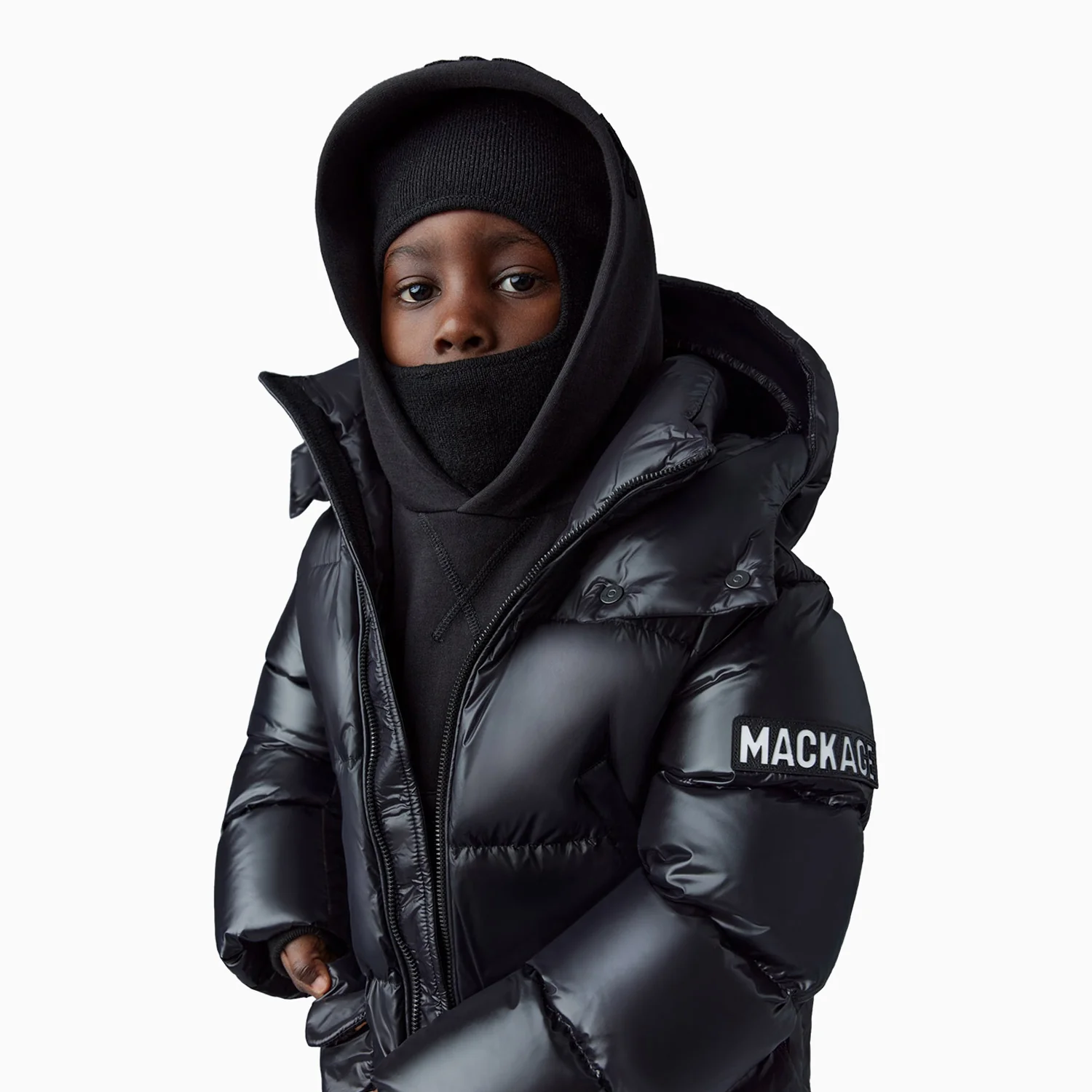 Kid's KENNIE Lustrous Light Down Parka With Hood Fur Jacket - Image 3
