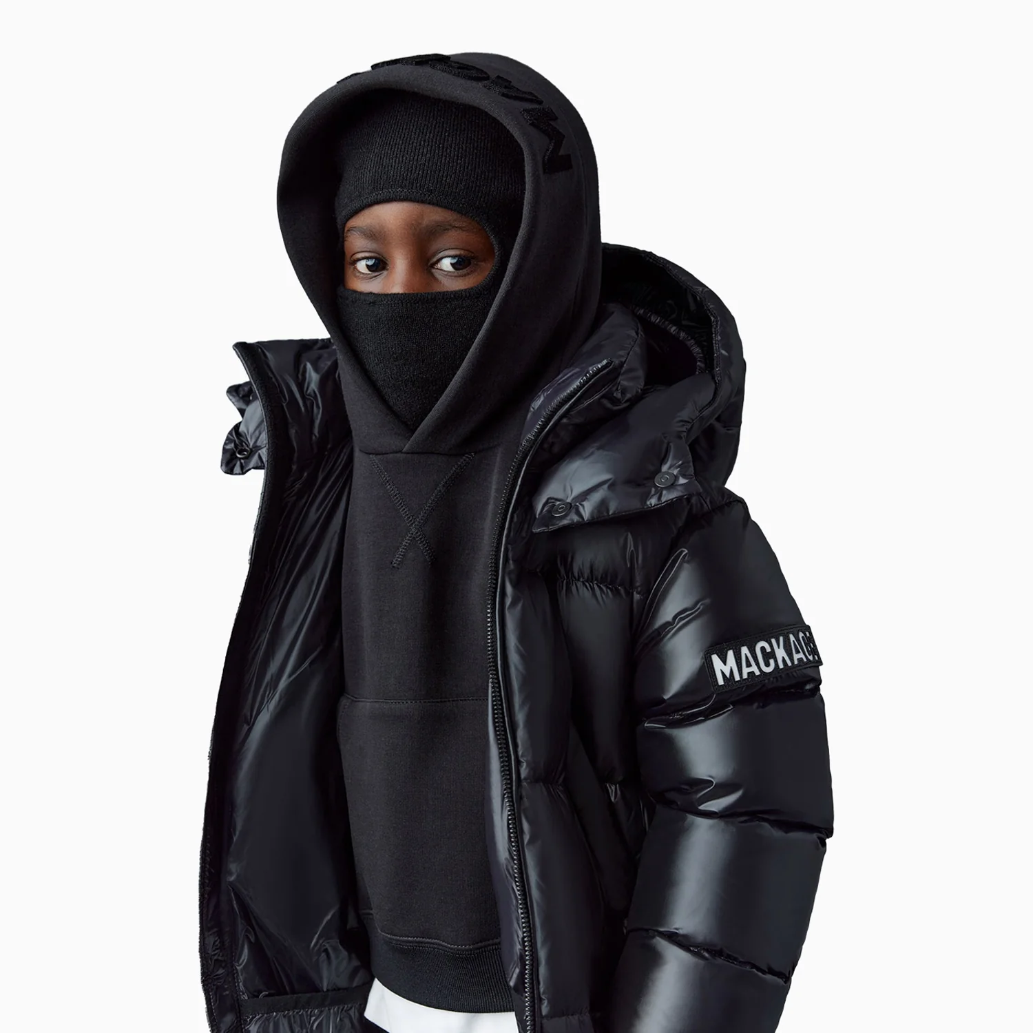 Kid's KENNIE Lustrous Light Down Parka With Hood Fur Jacket - Image 4