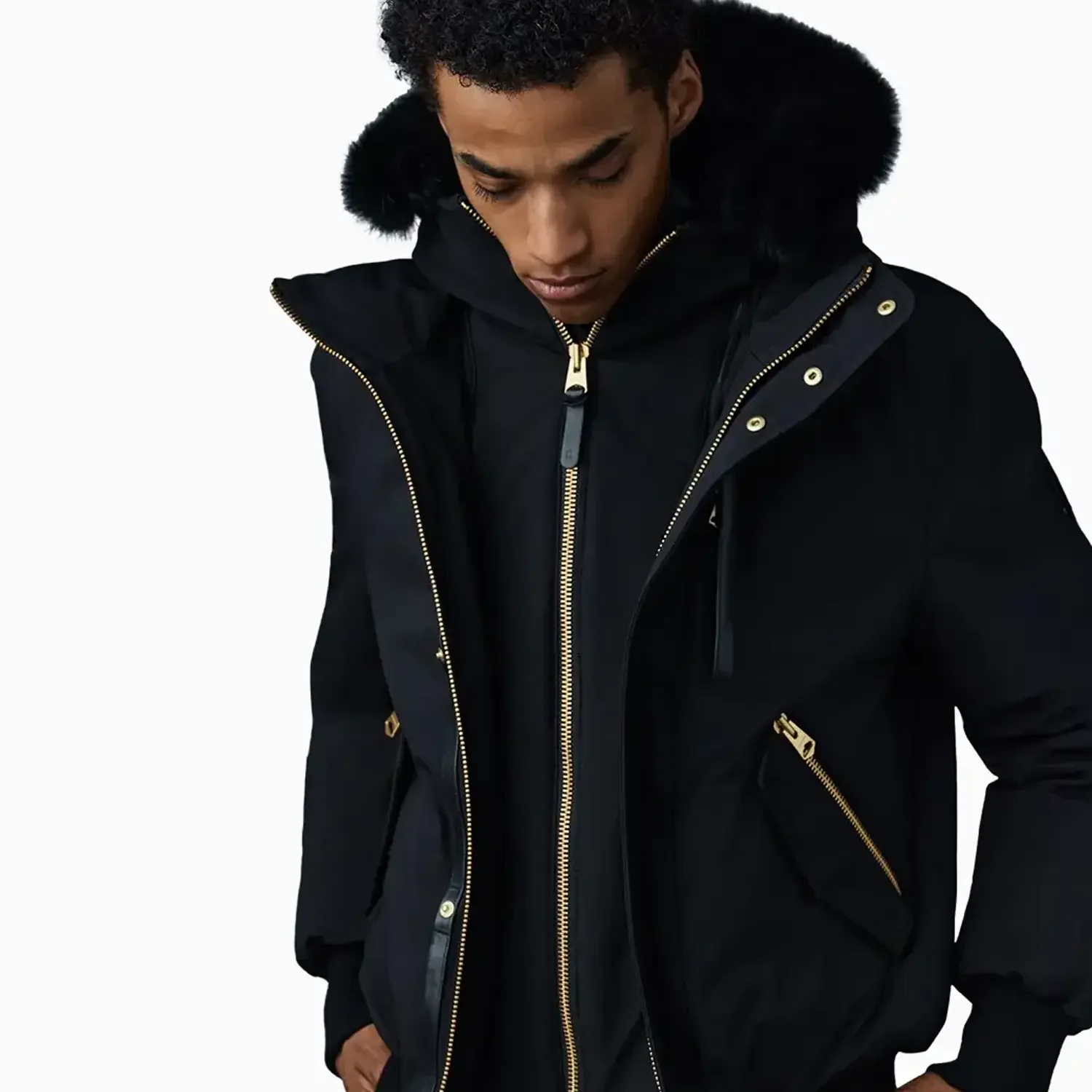 Men's DIXON 2-in-1 Nordic Tech Down Bomber With Blue Fox Fur - Image 3