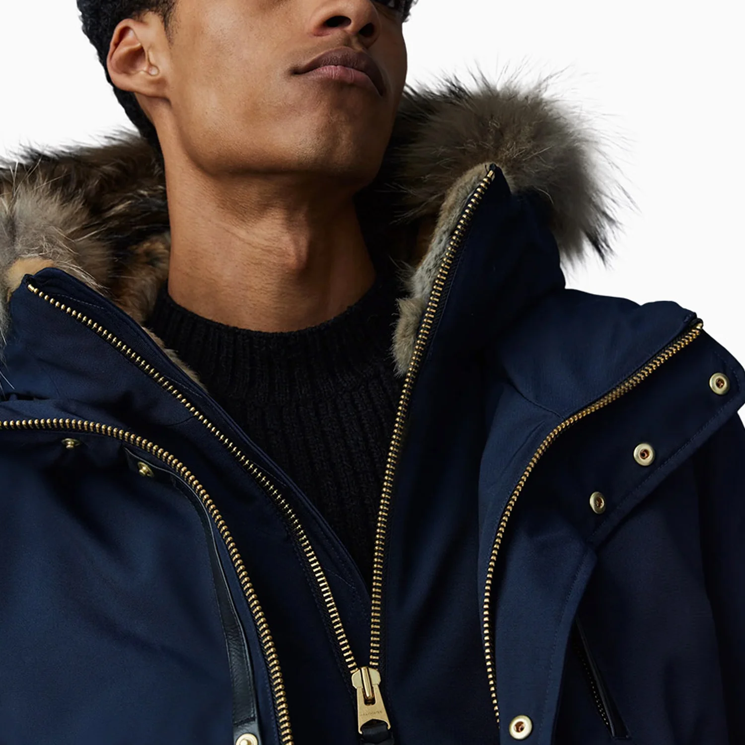 Men's DIXON 2-in-1 Nordic Tech Down Bomber With Natural Fur Jacket - Image 5