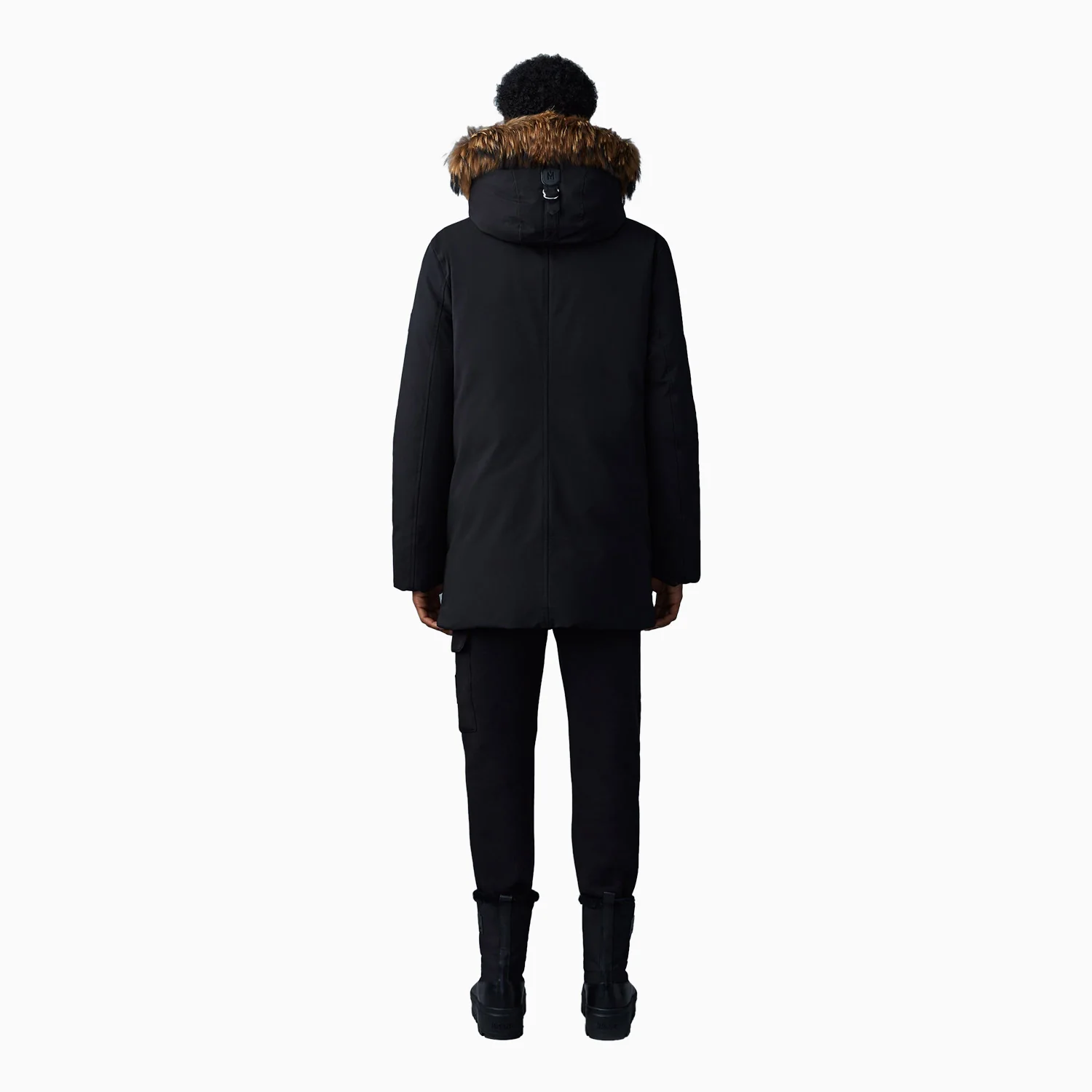 Men's EDWARD 2-in-1 down parka with hooded bib and natural fur Jacket - Image 3