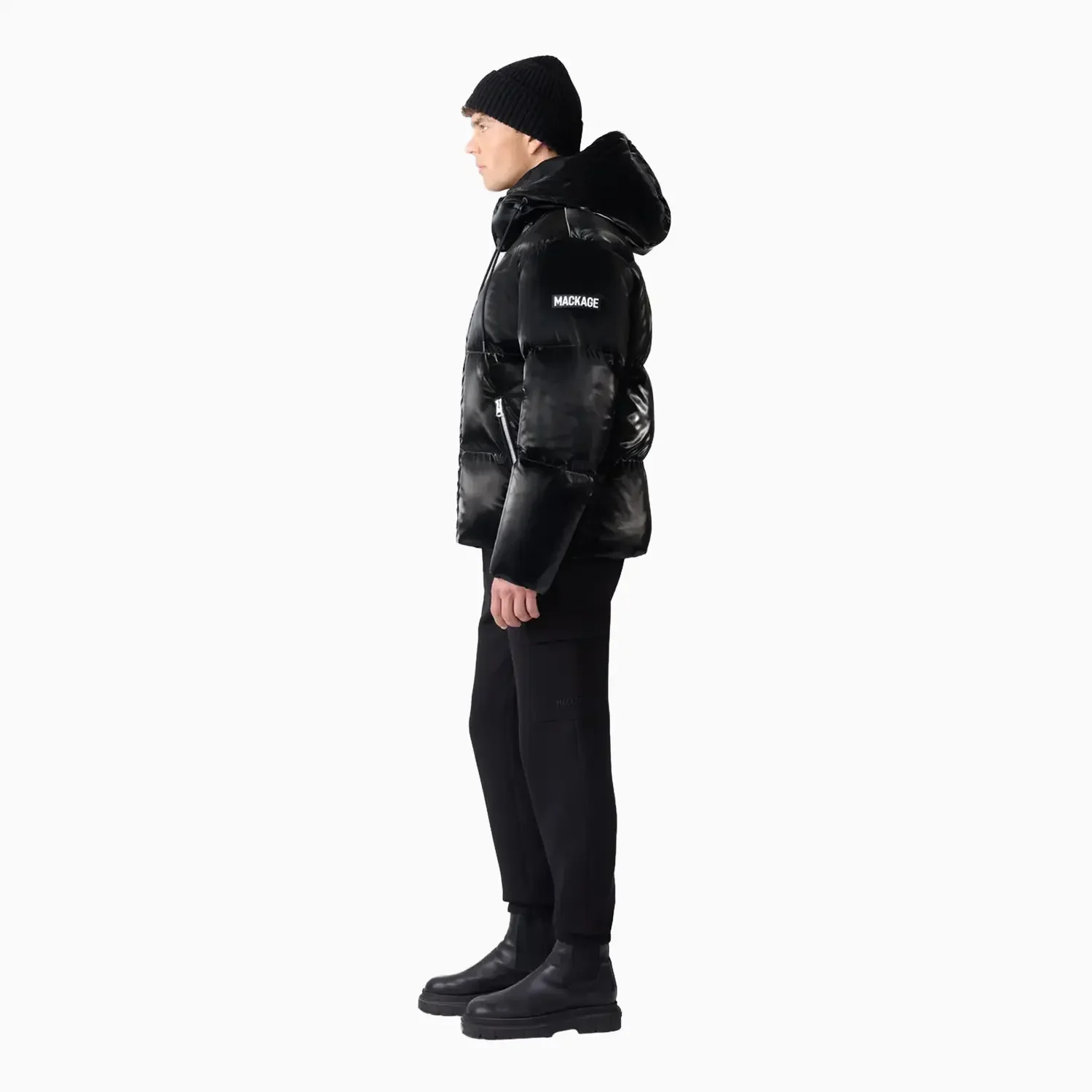 Men's KENT-GLO High-Gloss Hooded Down Jacket - Image 3