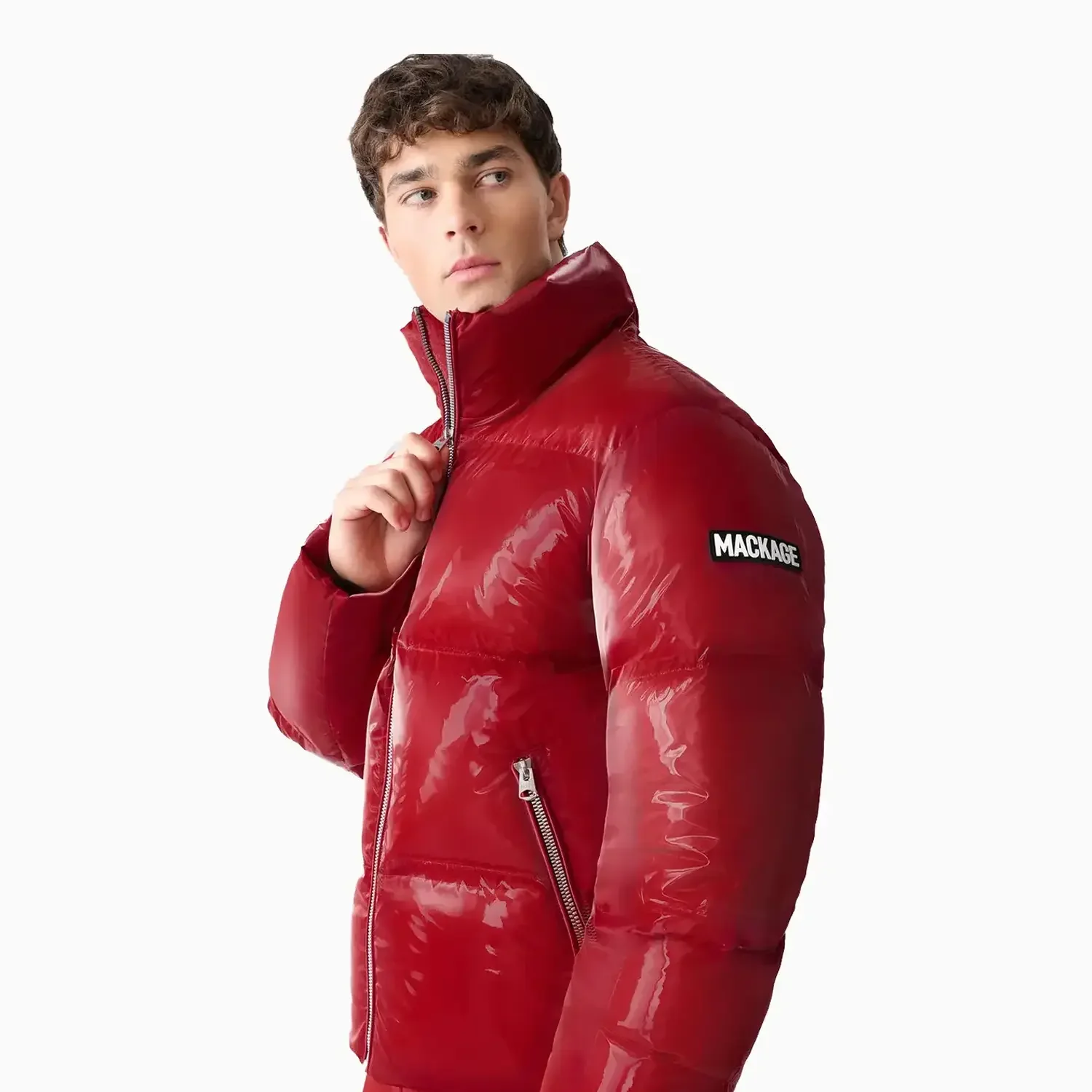 Men's KENT-GLO High-Gloss Hooded Down Jacket - Image 3