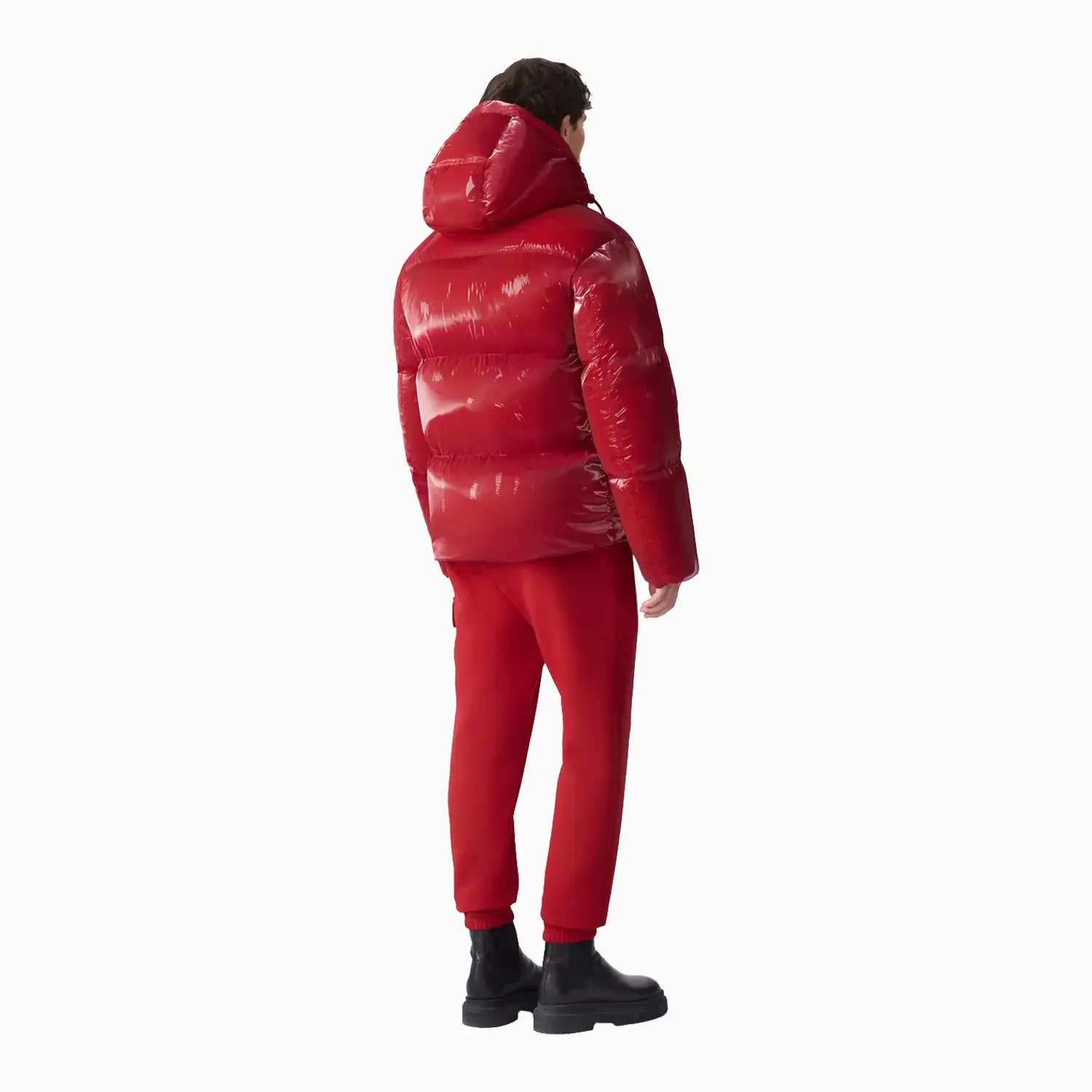 Men's KENT-GLO High-Gloss Hooded Down Jacket - Image 4