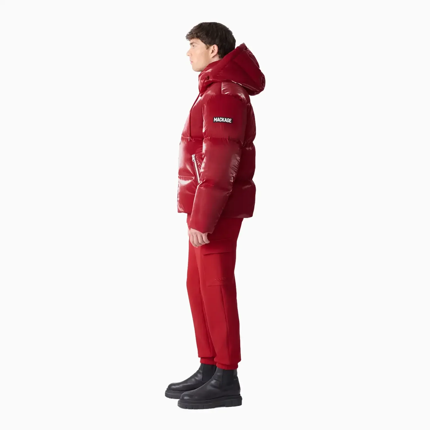 Men's KENT-GLO High-Gloss Hooded Down Jacket - Image 5