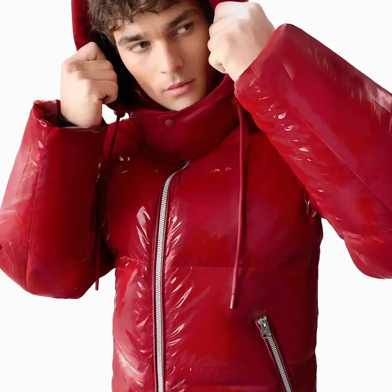 Men's KENT-GLO High-Gloss Hooded Down Jacket - Image 6
