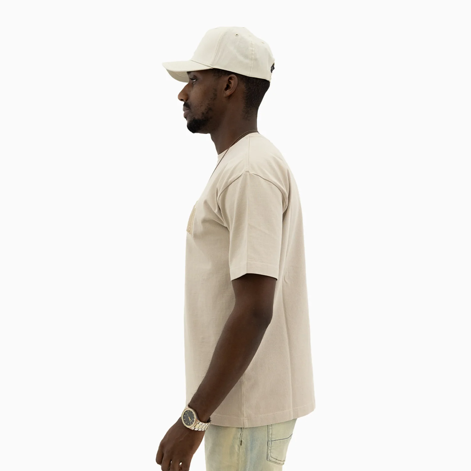Men's Short Sleeve T-Shirt With Velvet Embroidery - Image 6
