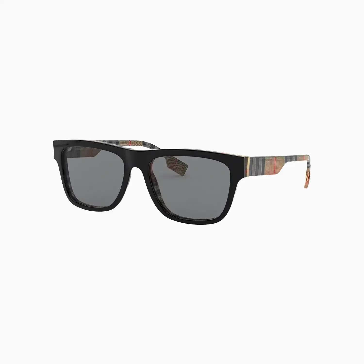 Men's Burberry Black Vintage Check Rectangular Sunglasses - Image 4