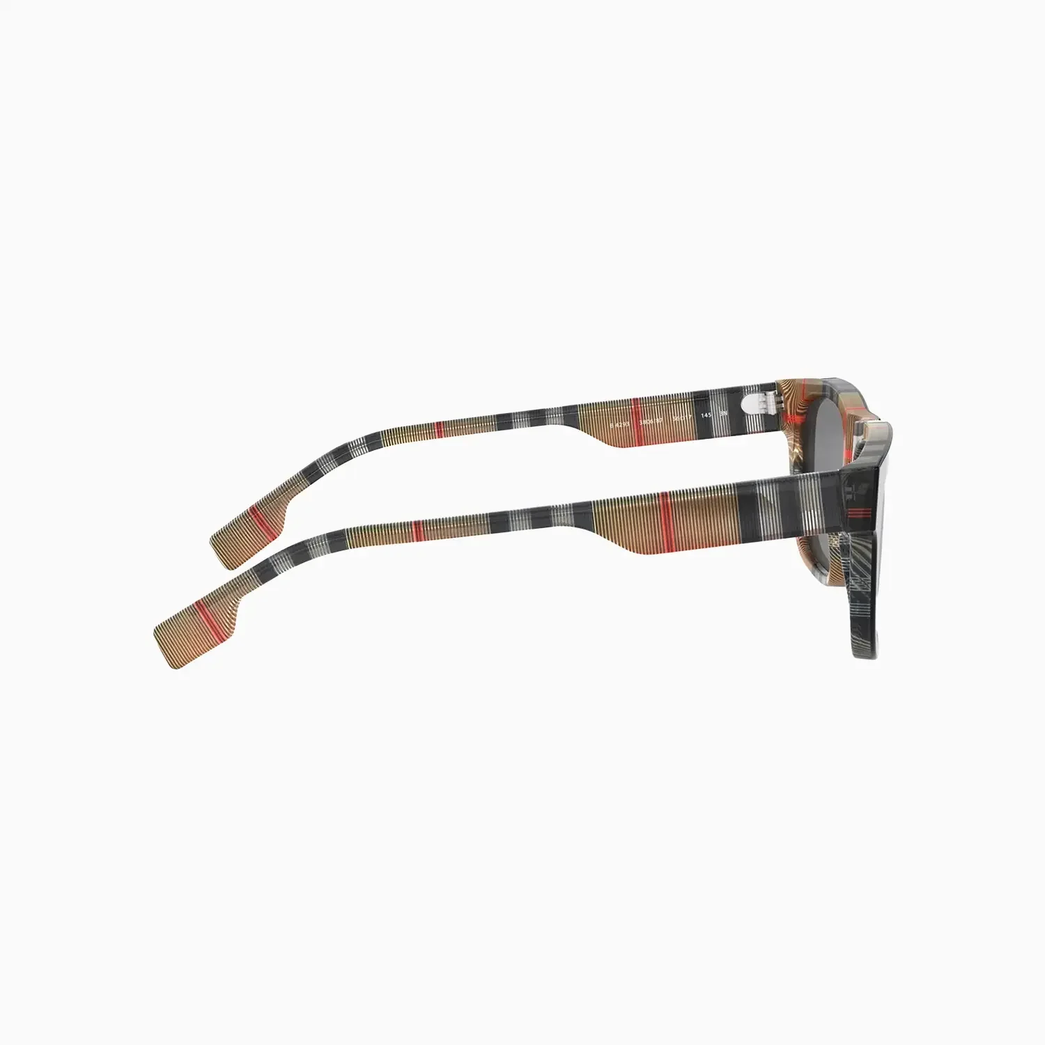 Men's Burberry Black Vintage Check Rectangular Sunglasses - Image 7