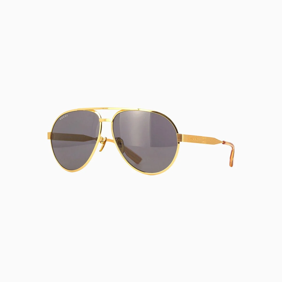 Men's Gucci Gold Grey Sunglasses - Image 3