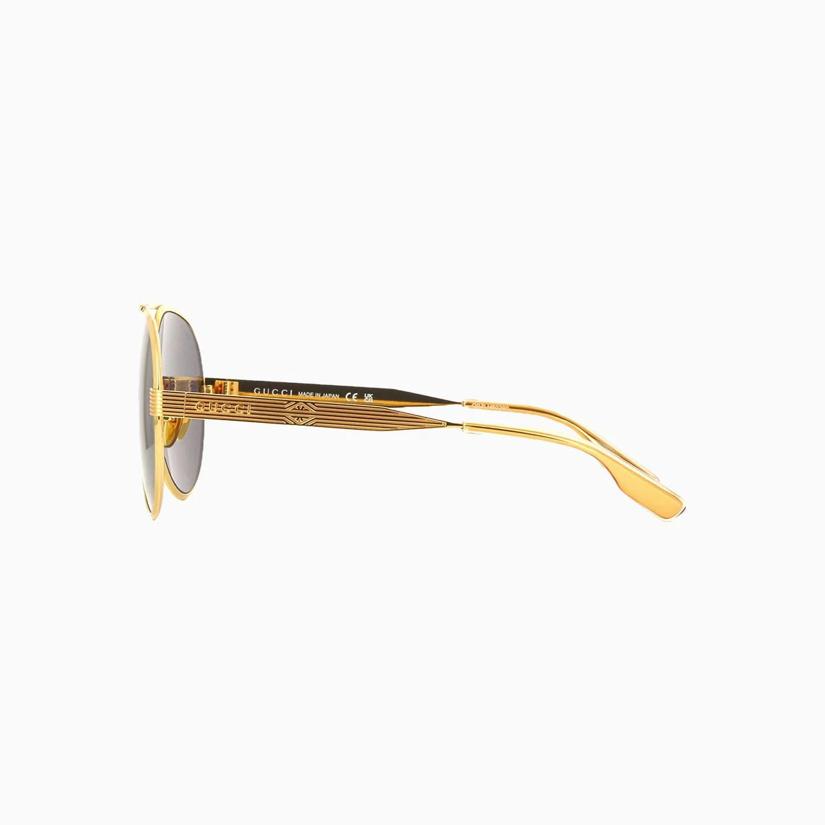 Men's Gucci Gold Grey Sunglasses - Image 5