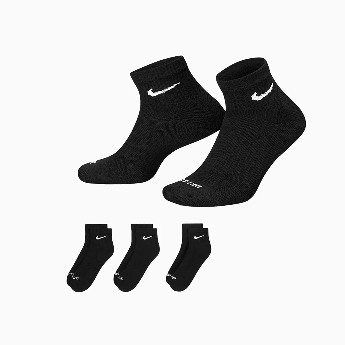 Men's Nike Everyday Plus Cushioned Ankle Socks  (3 Pairs) - Image 3