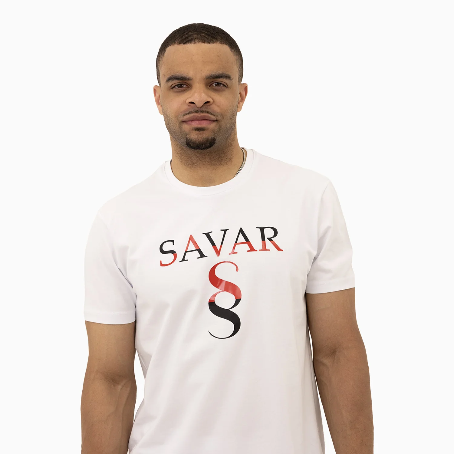 Men's Savar Double Logo Short Sleeves T-Shirt - Image 4