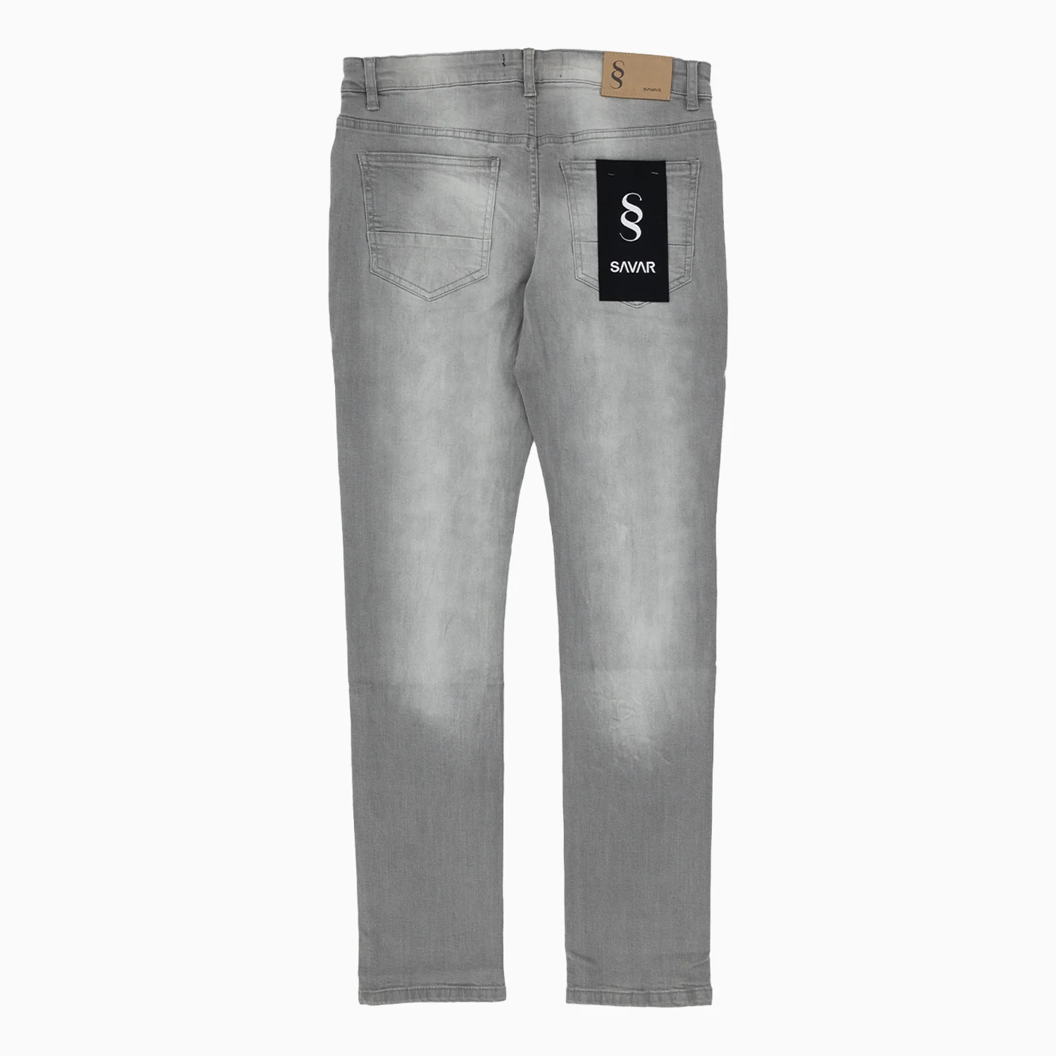 Men's Savar Light Grey Slim Denim Jeans Pant - Image 4