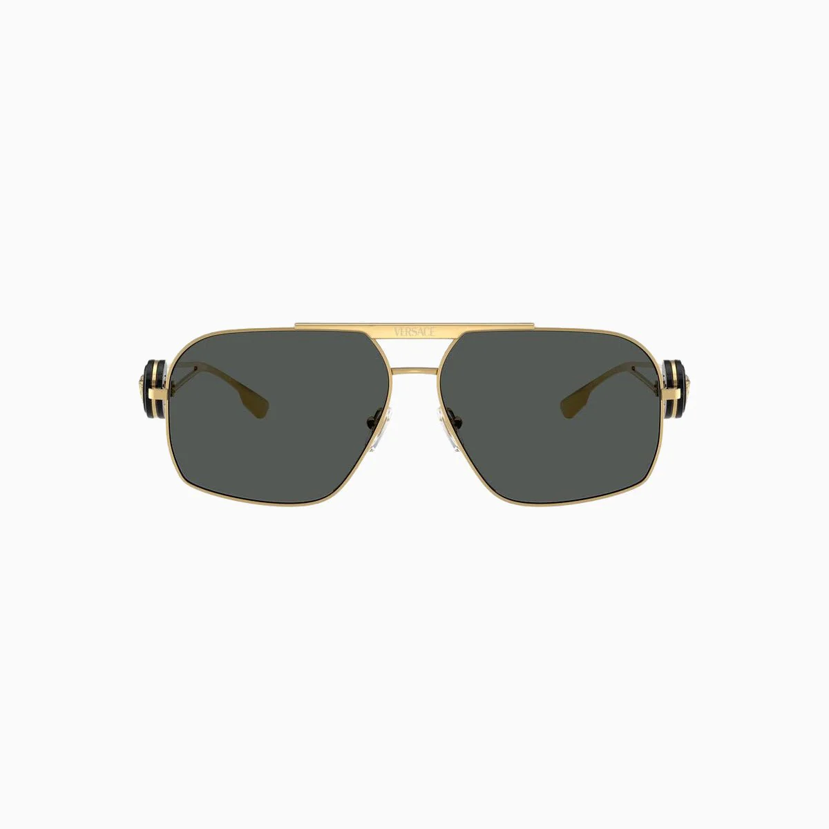Men's Versace Gold Dark Grey Sunglasses