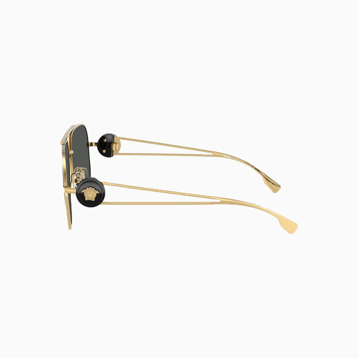 Men's Versace Gold Dark Grey Sunglasses - Image 3