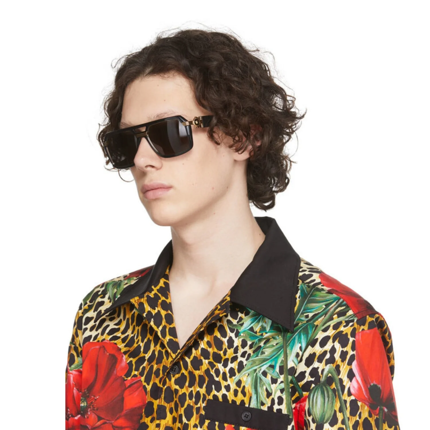 Men's Versace Vintage Icon Pilot Sunglasses - Image 2