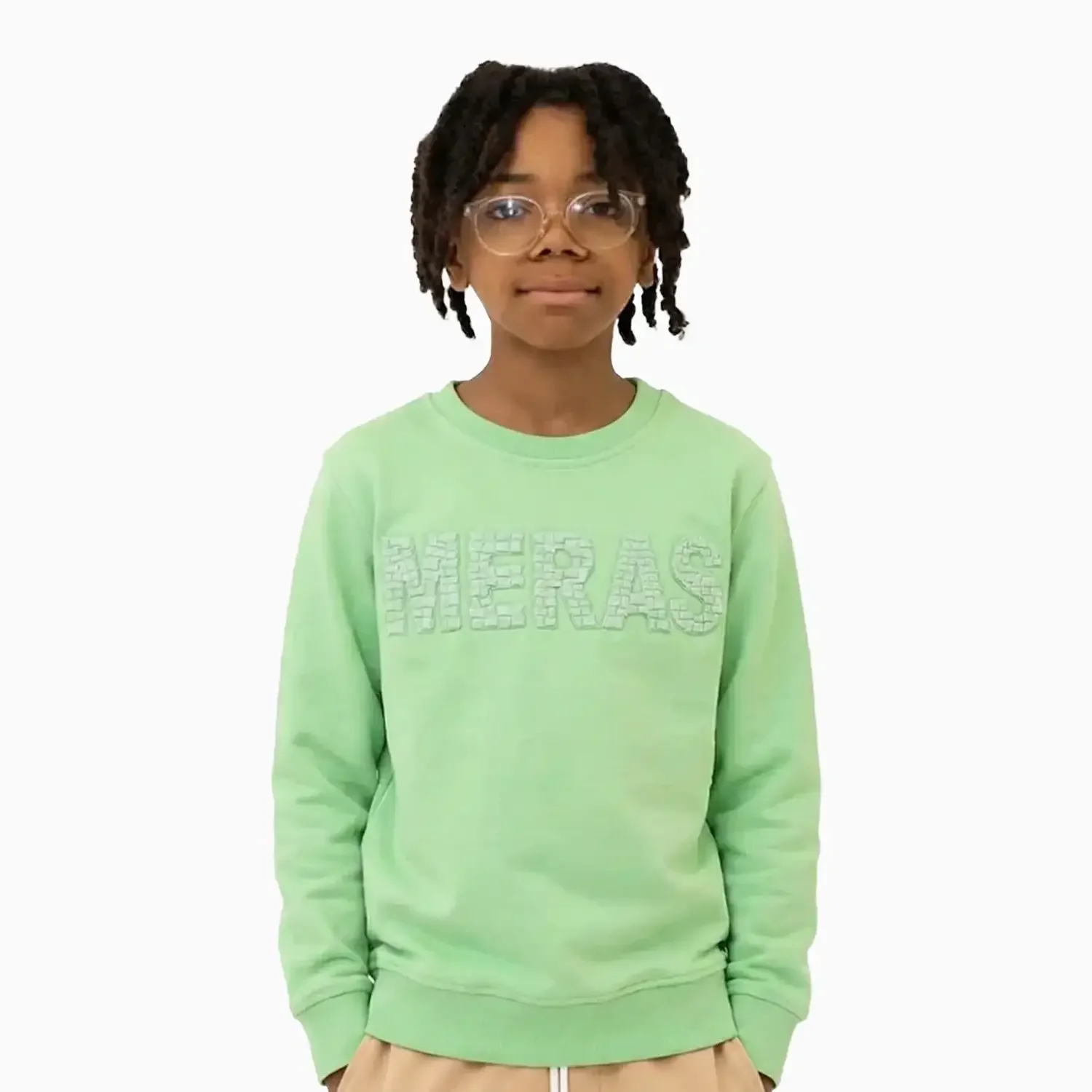Kid's Embroidery Crew Neck Sweatshirt
