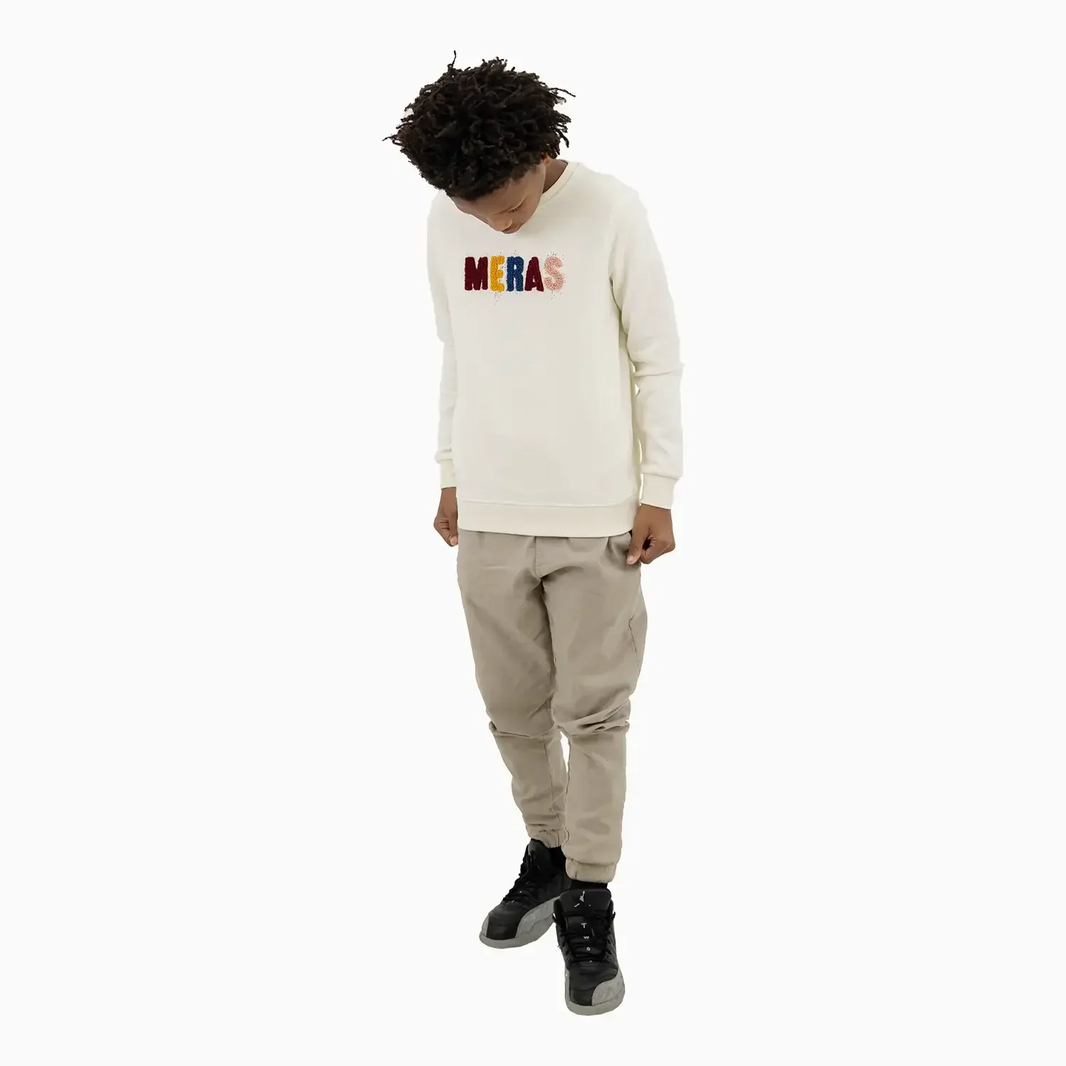 Kid's Soldier Chenille Patch Crew Neck Sweatshirt - Image 3