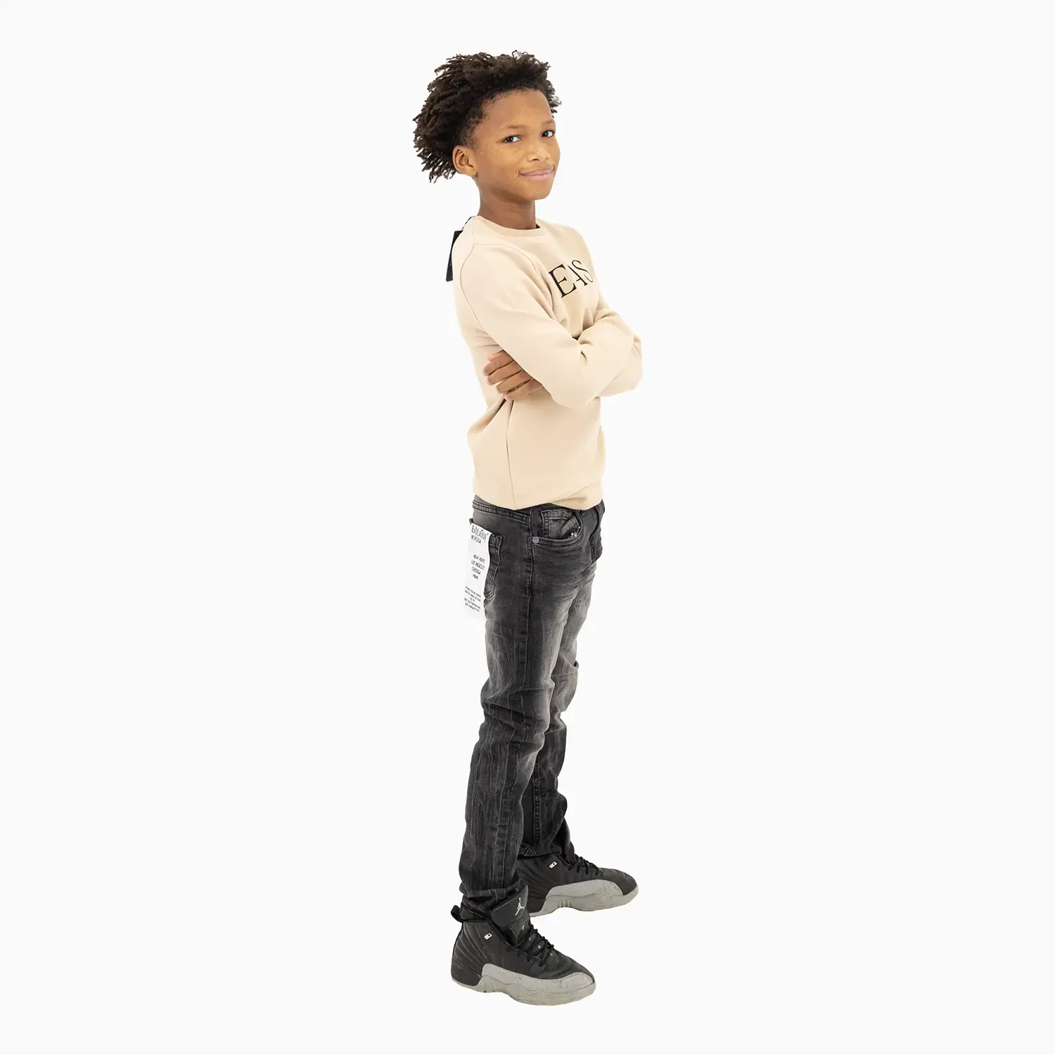 Kid's Washed Pigeon Crew Neck Sweatshirt - Image 5