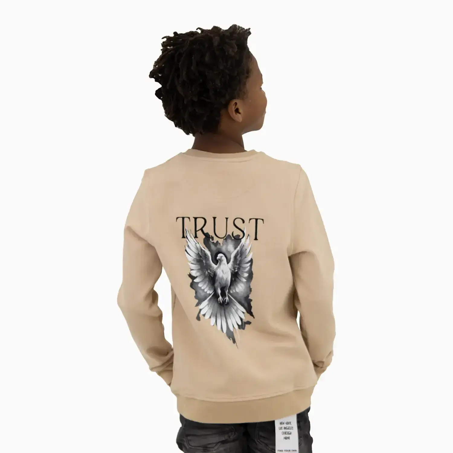 Kid's Washed Pigeon Crew Neck Sweatshirt - Image 9