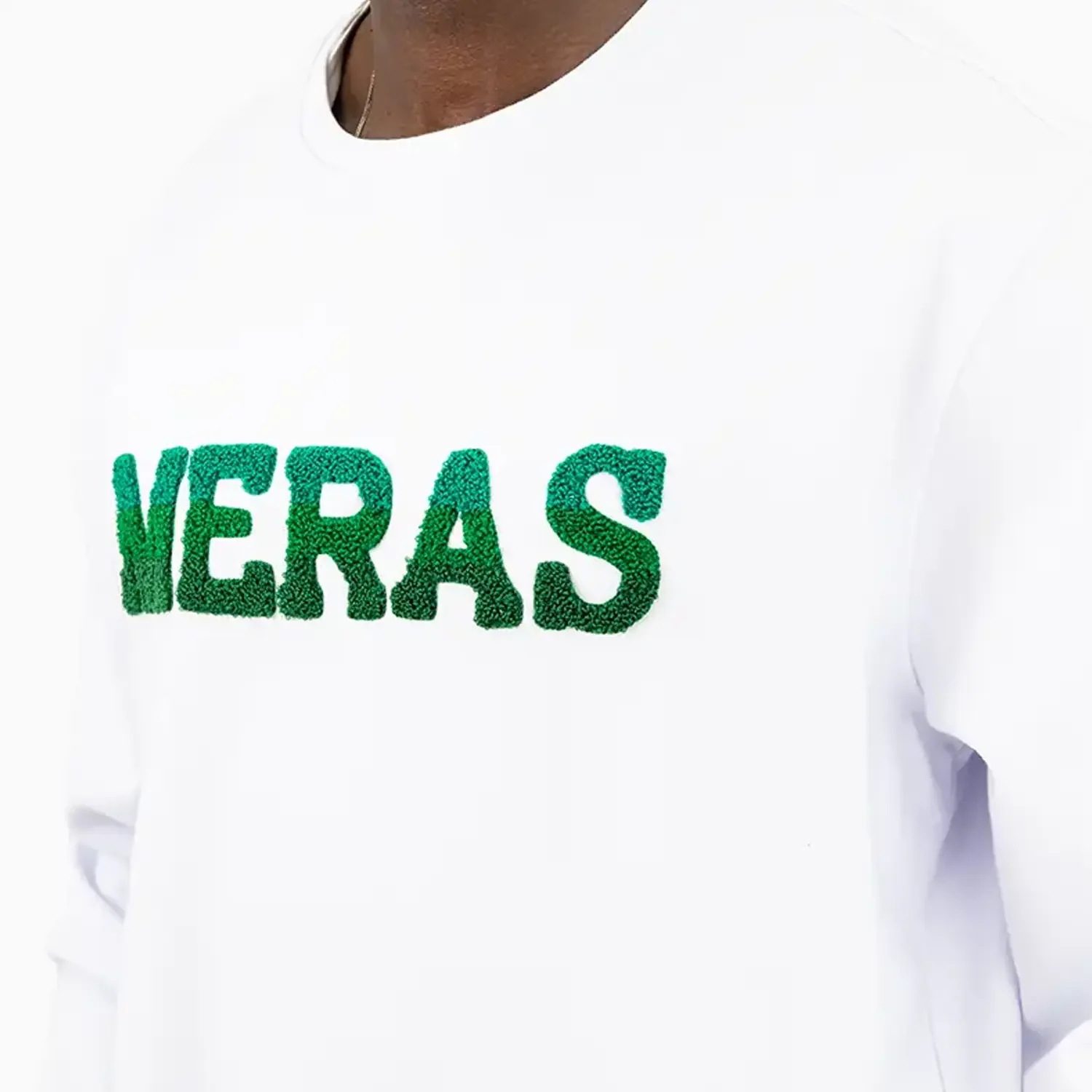 Men's Chenille Patch Crew Neck Sweatshirt - Image 3