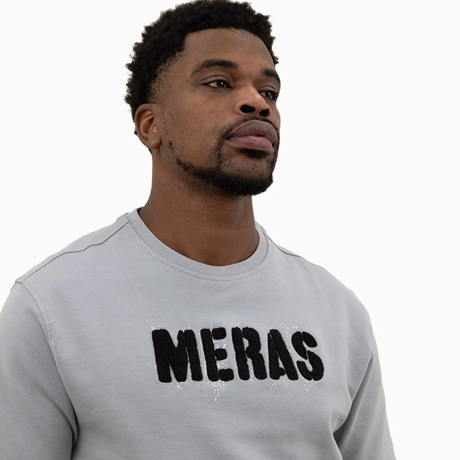 Men's Chenille Patch Crew Neck Sweatshirt - Image 4