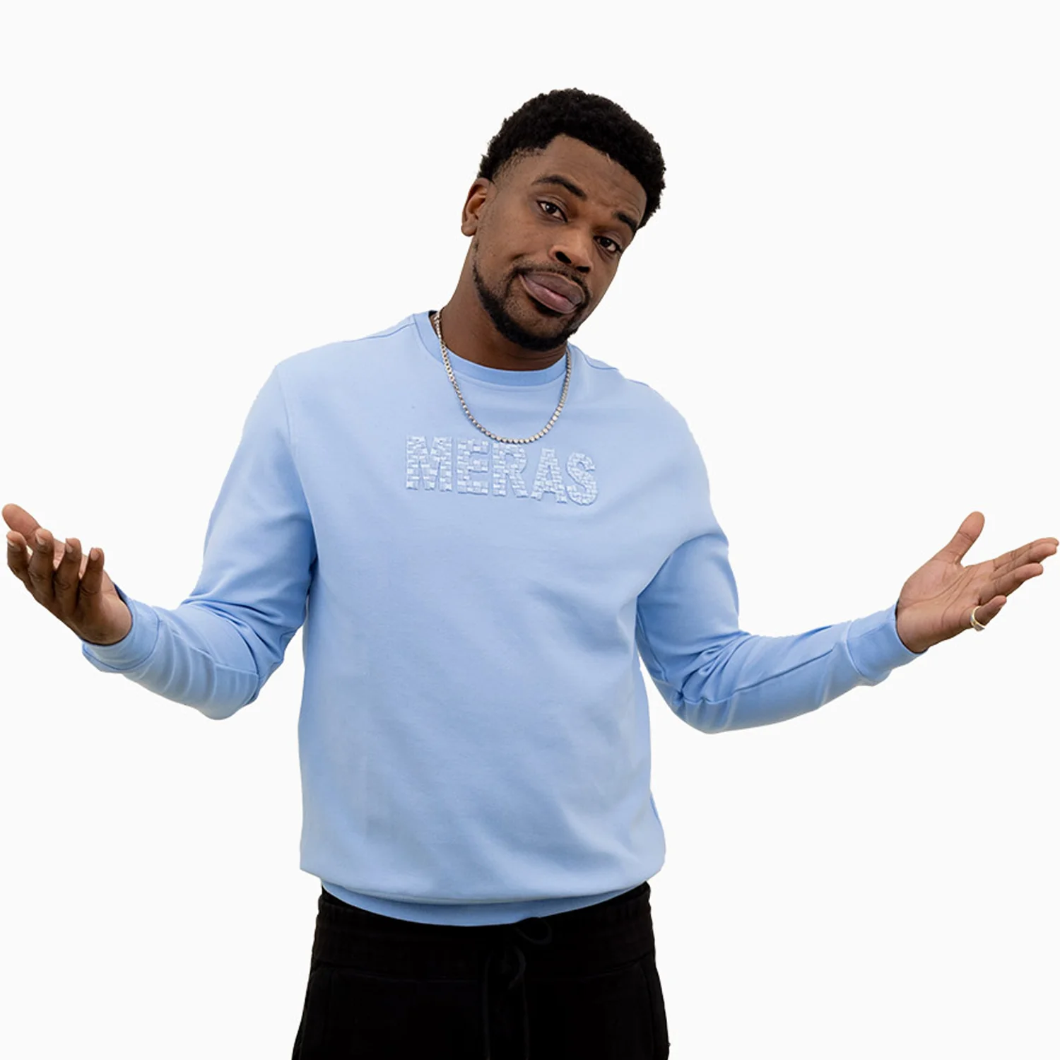 Men's Embroidery Crew Neck Sweatshirt - Image 4