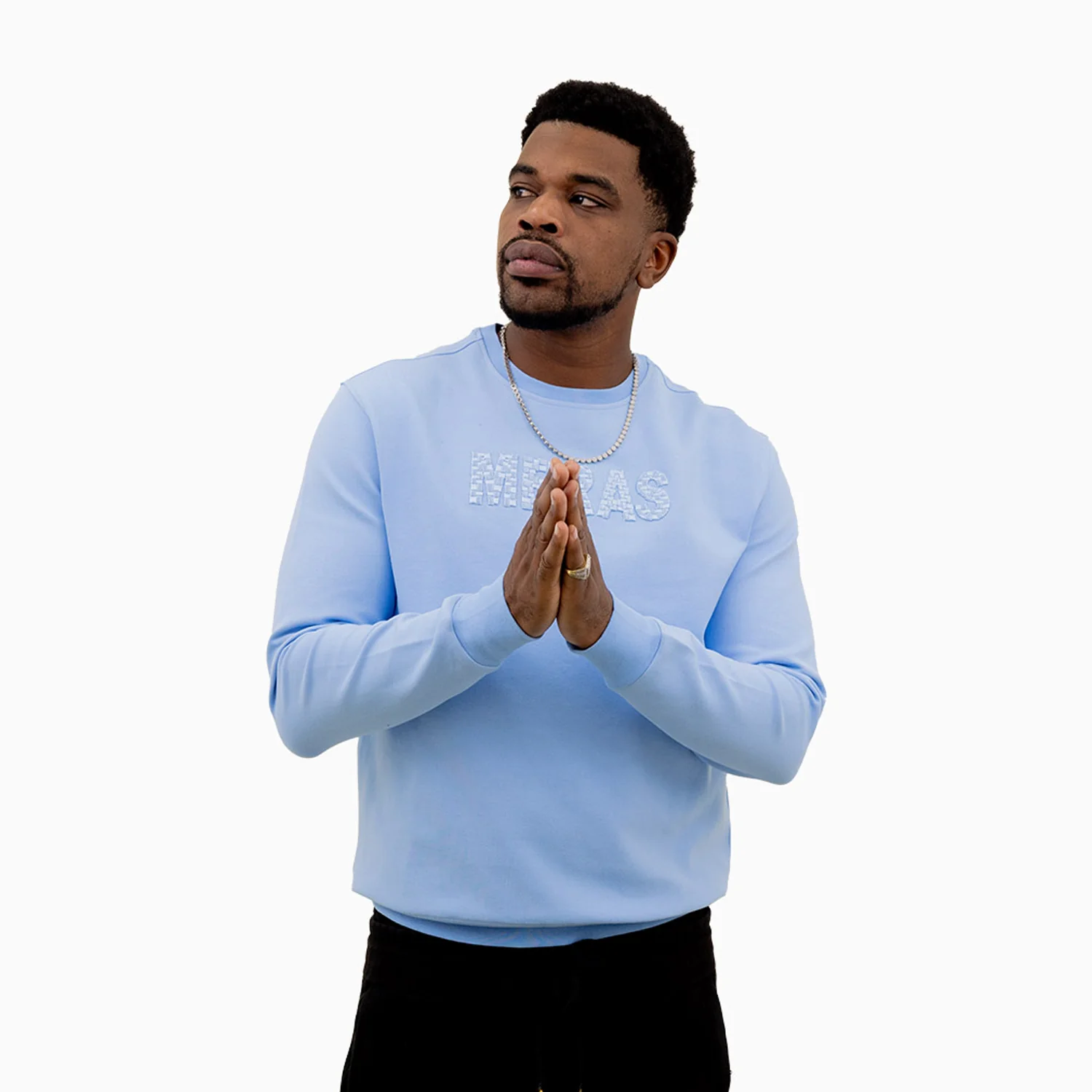 Men's Embroidery Crew Neck Sweatshirt - Image 5