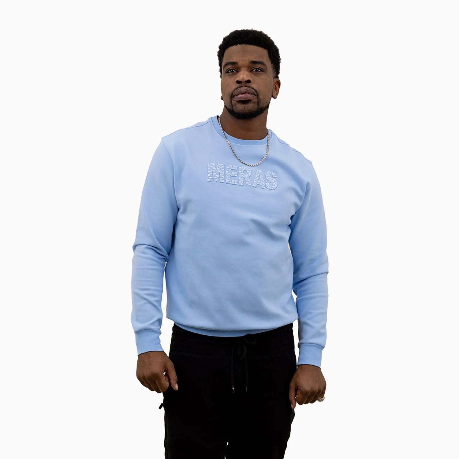 Men's Embroidery Crew Neck Sweatshirt - Image 7