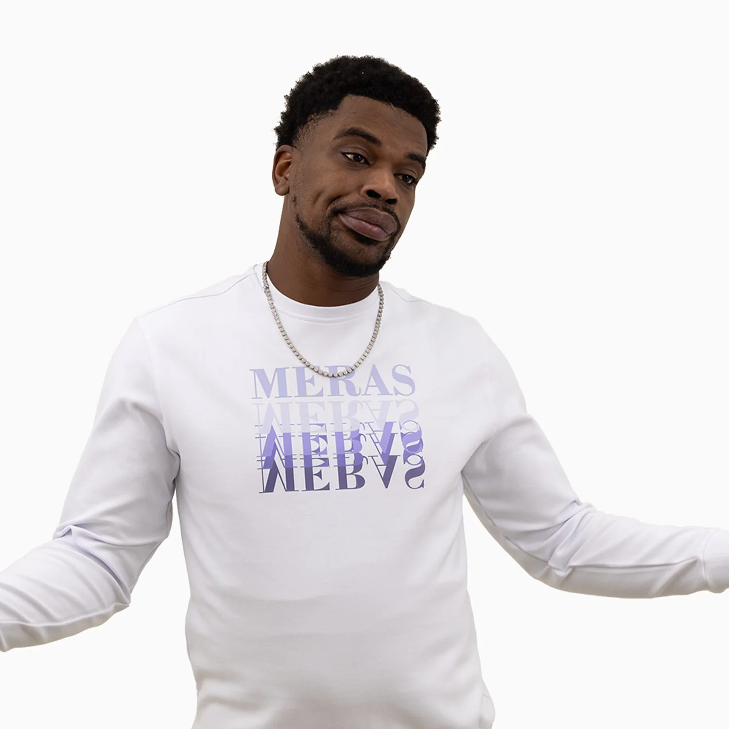 Men's Gradient Text Crew Neck Sweatshirt - Image 6