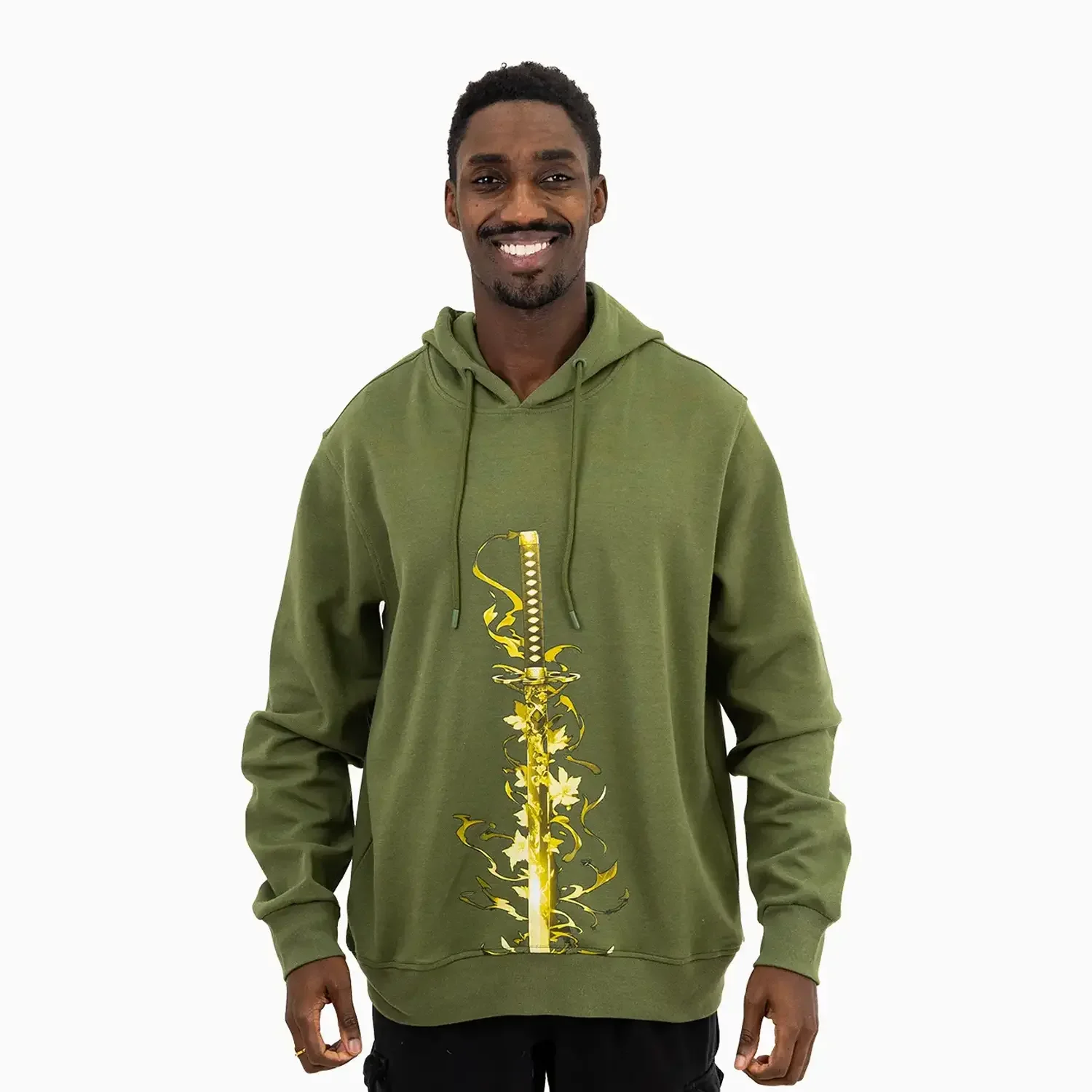 Men's Samurai Graphic Pull Over Hoodie - Image 2
