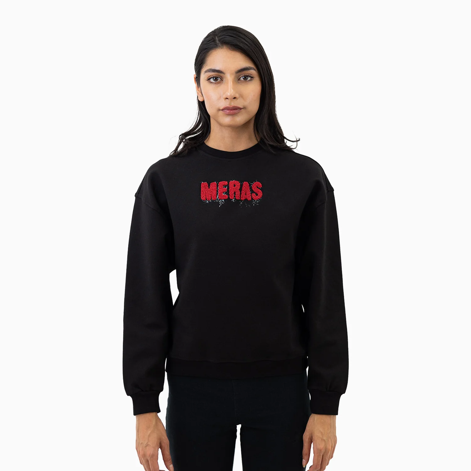 Women's Chenille Patch Sweatshirt - Image 3