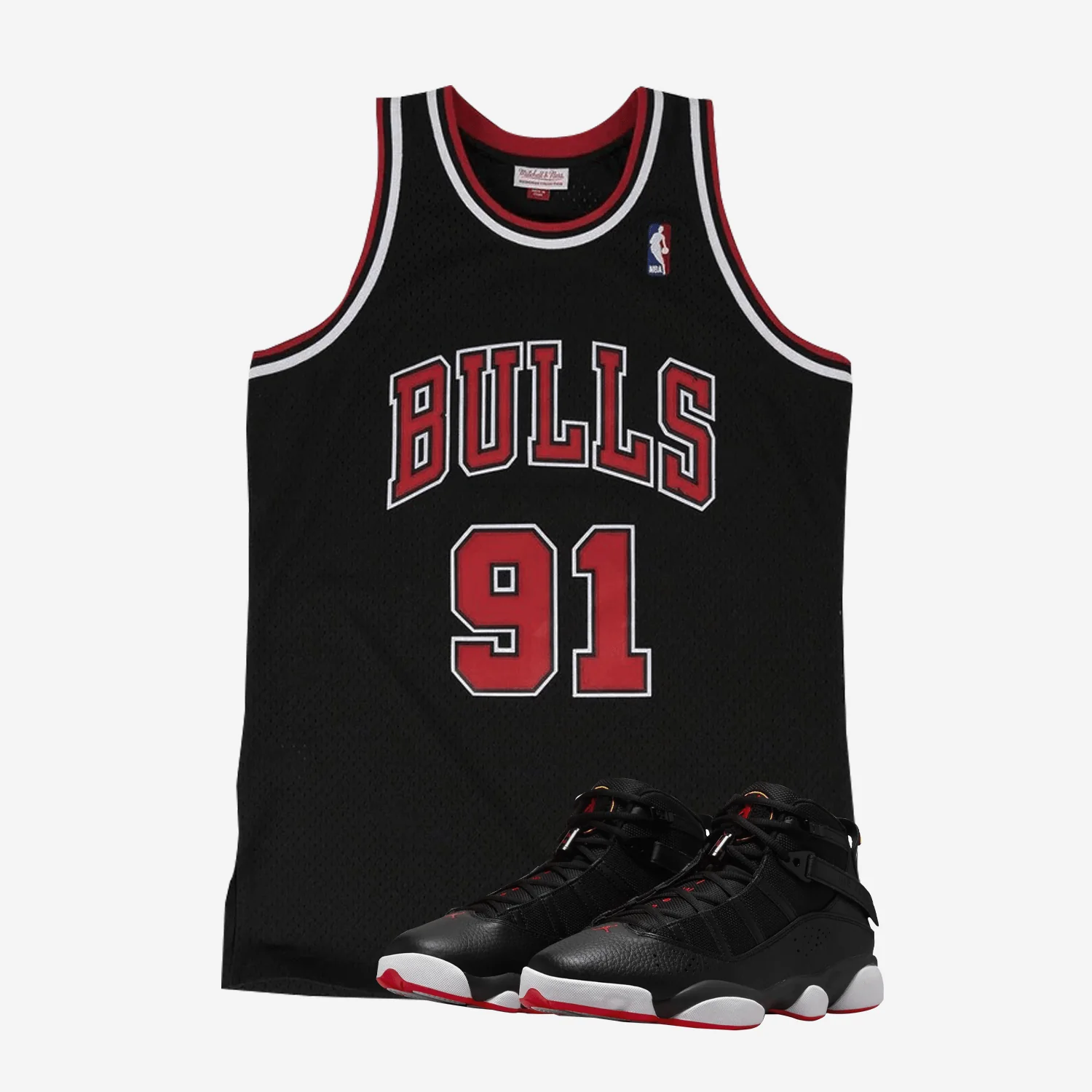 Swingman Dennis Rodman Chicago Bulls NBA 1995-96 Alternate Jersey - Image 3