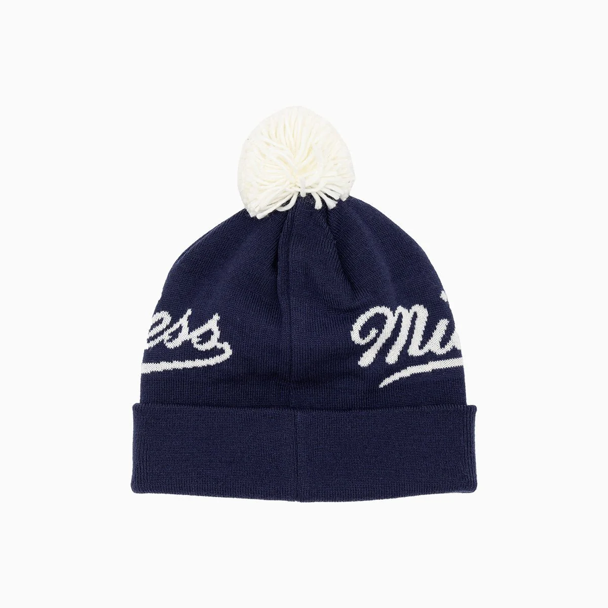 Mitchel & Ness Pom Beanie Knit Hat - Image 2