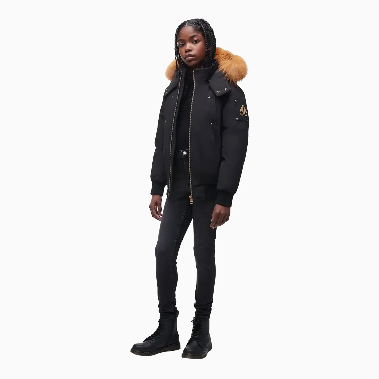 Gold Fur Bomber Jacket - Image 3
