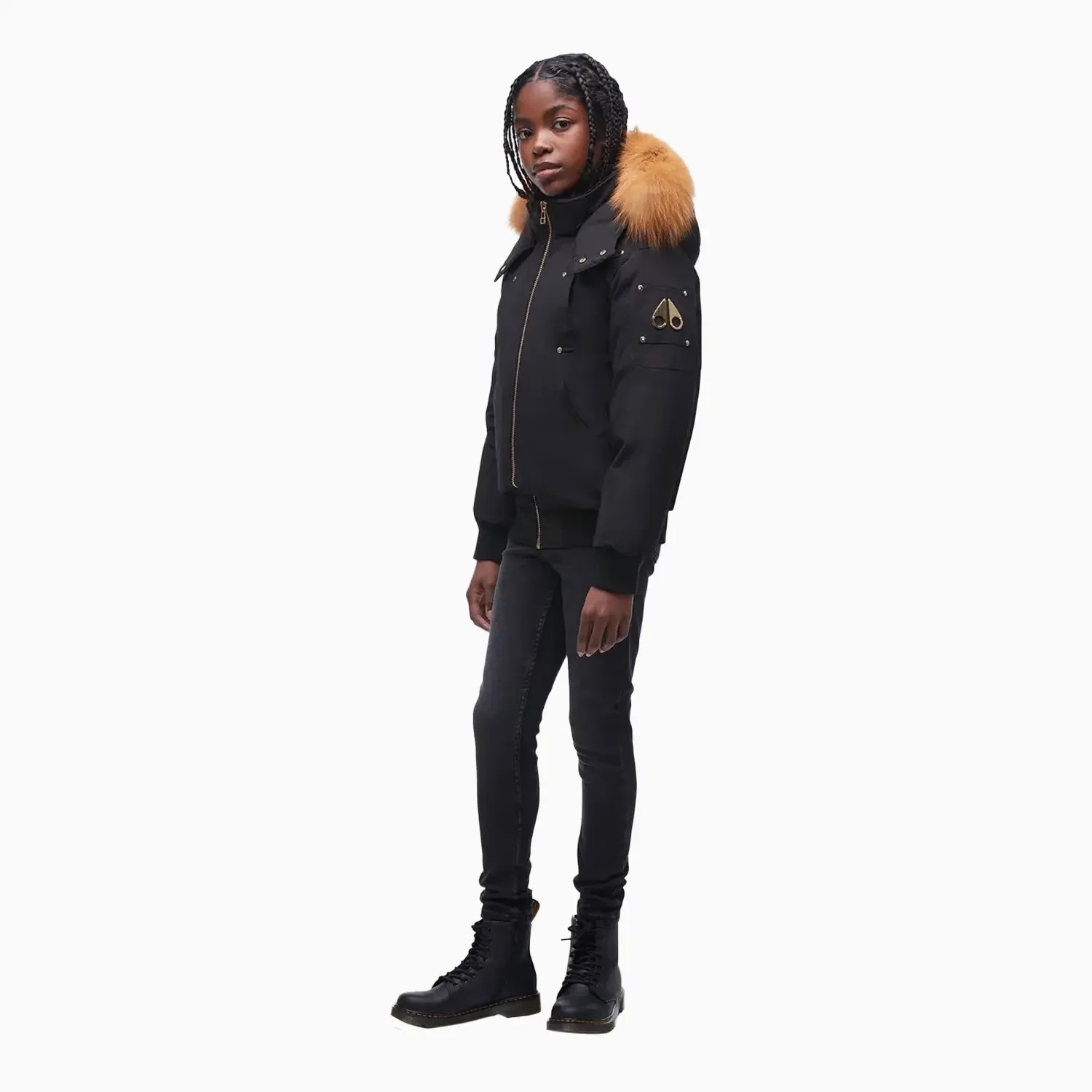 Gold Fur Bomber Jacket - Image 4