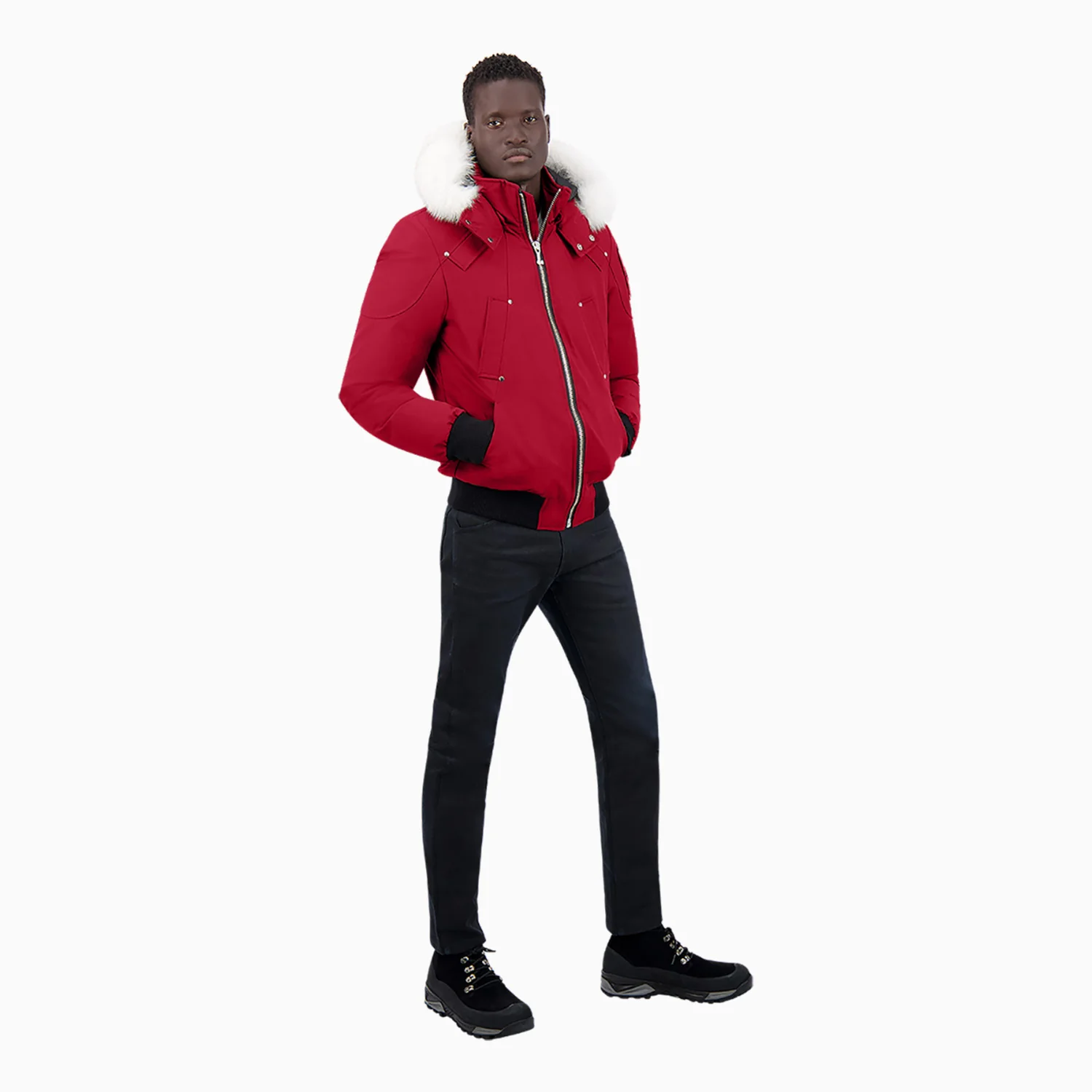 Men's Balistic Bomber Zip-Up Fur Jacket - Image 4