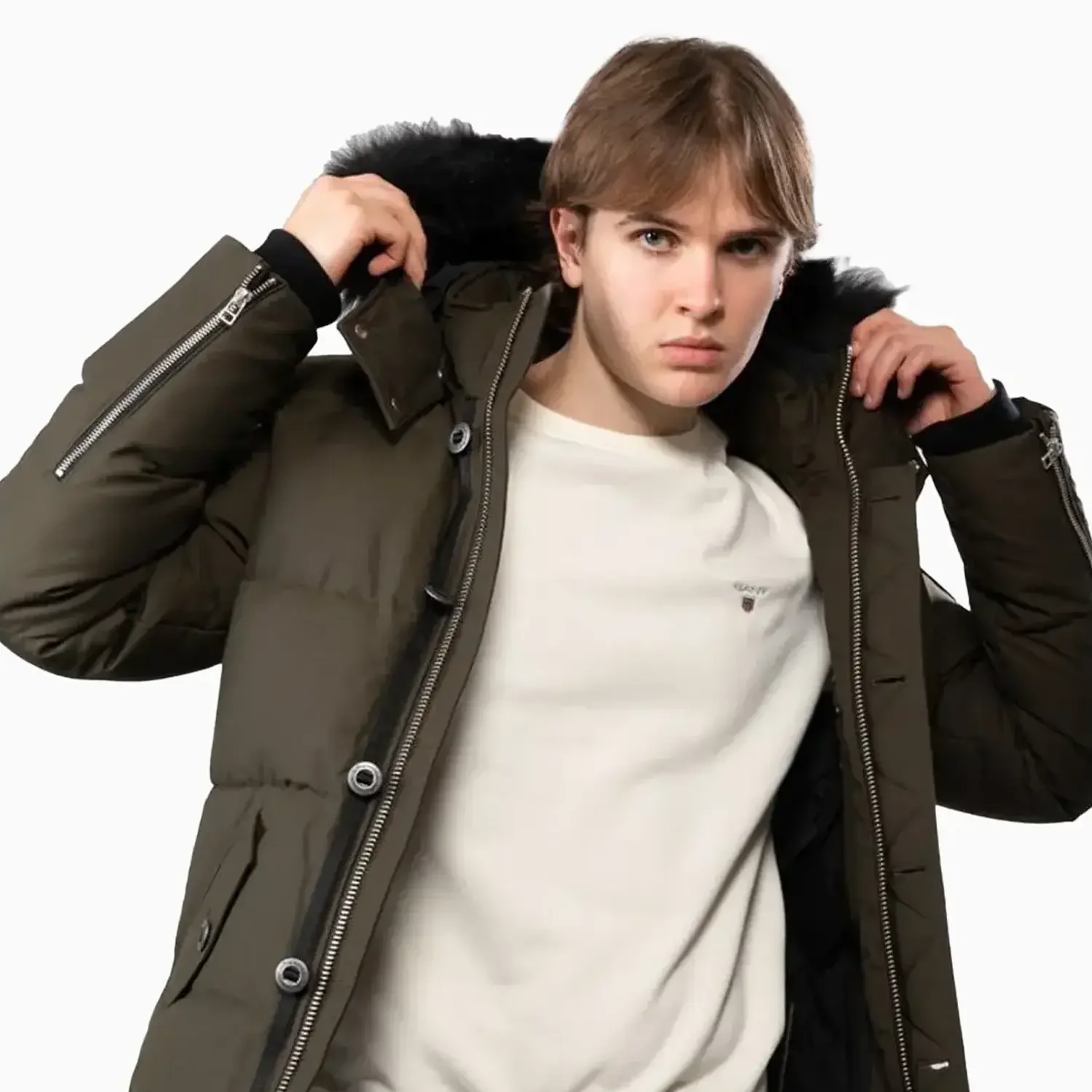 Men's Originals 3Q Fur Puffer Jacket - Image 6
