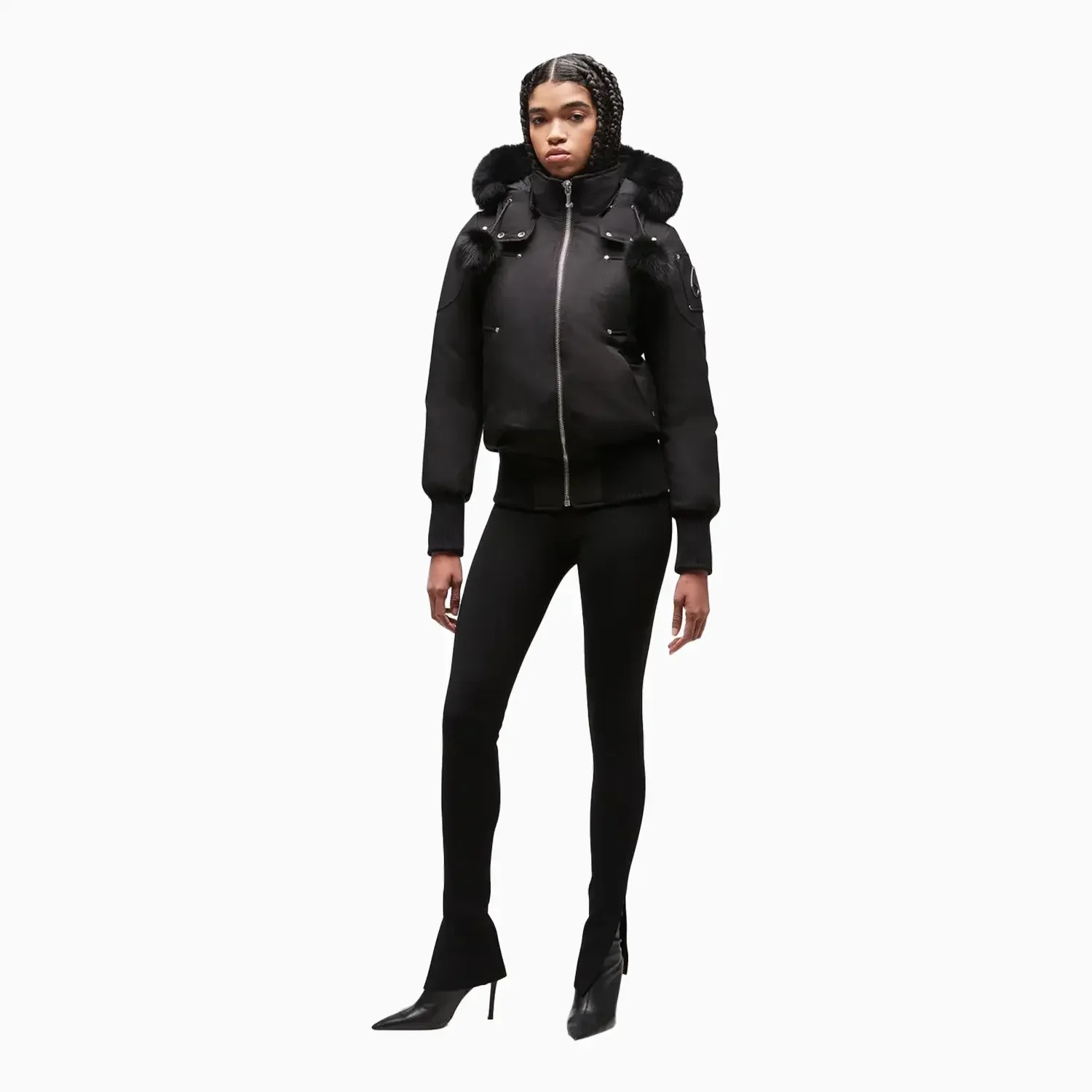 Women's Debbie Bomber Fur Jacket - Image 6