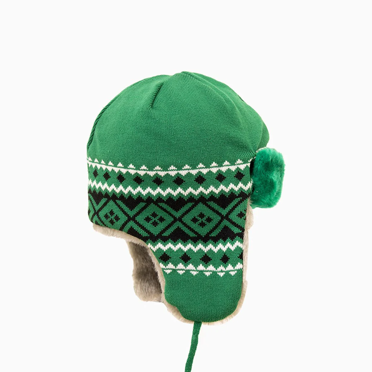 Boston Celtics NBA Trapper Knit Cuff Beanie Hat - Image 4